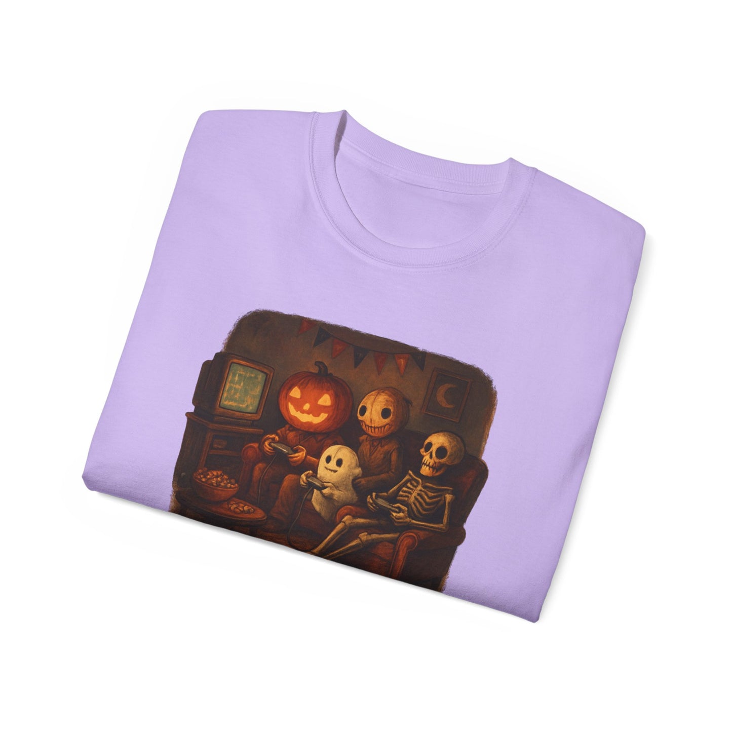 Game Night Tee, Halloween Shirt, Unisex Cotton T-Shirt, Spooky Fun Apparel, Perfect for Gathering and Celebrations