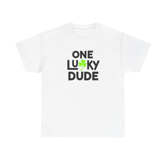 One Lucky Dude Tee – St. Patrick’s Day Kids/Youth Shirt with Shamrock Graphic