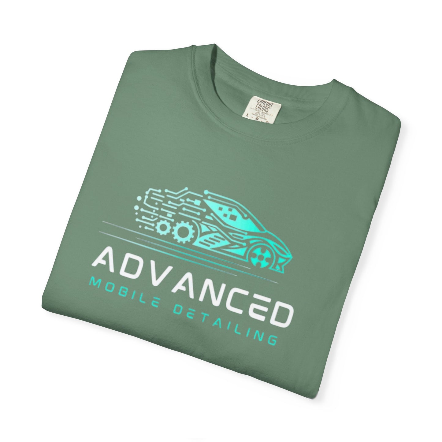 Advanced Mobile, Garment Dyed, T-Shirt, Unisex Graphic Tee, Casual Streetwear, Perfect Gift for Car Lovers, Vintage Style Merch, Everyday Wear