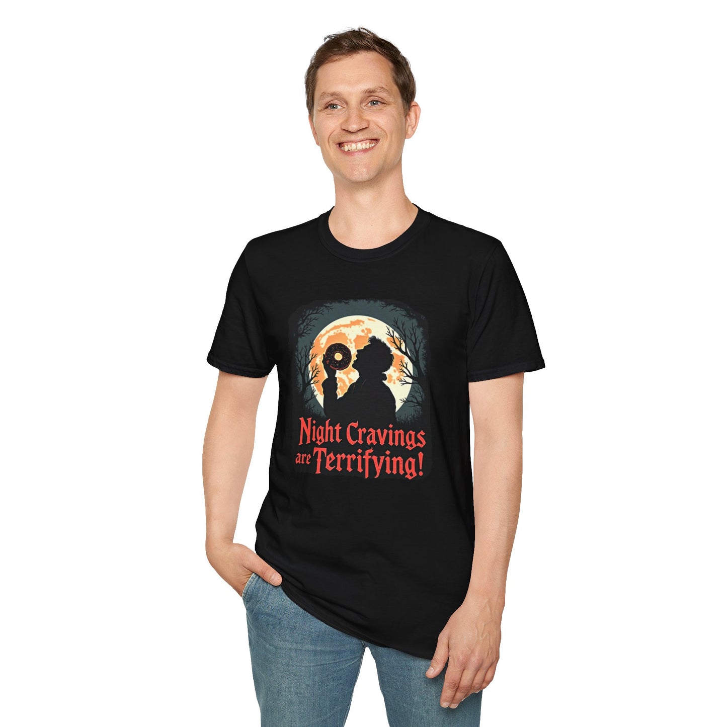 Night Cravings T-Shirt, Halloween Tee, Spooky Gift, Autumn Style, Horror Lovers Apparel, Graphic Shirt