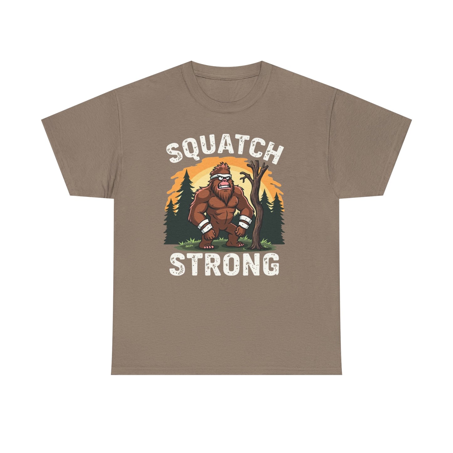 Squatch Strong Unisex Heavy Cotton Tee – Nature Graphic T-Shirt - Psychonaut Swag
