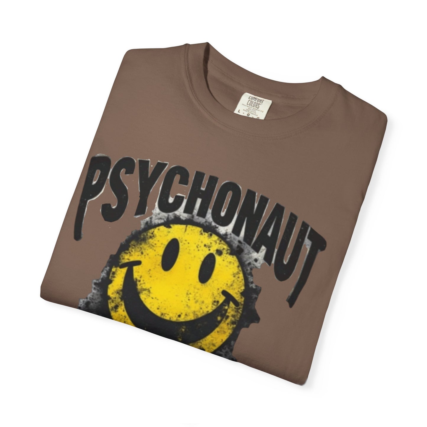 Psychonaut Swag Yellow Smiley Face, Trendy Graphic Tee for Festival Lovers, Casual Wear, Gifts, Street Style