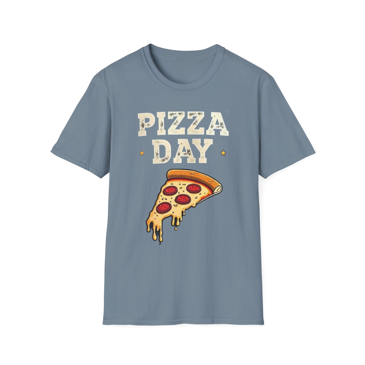 Pizza Day Unisex Softstyle T-Shirt | Fun Foodie Shirt for Pizza Lovers, Casual Wear, Gift for Food Enthusiasts, Celebration Apparel
