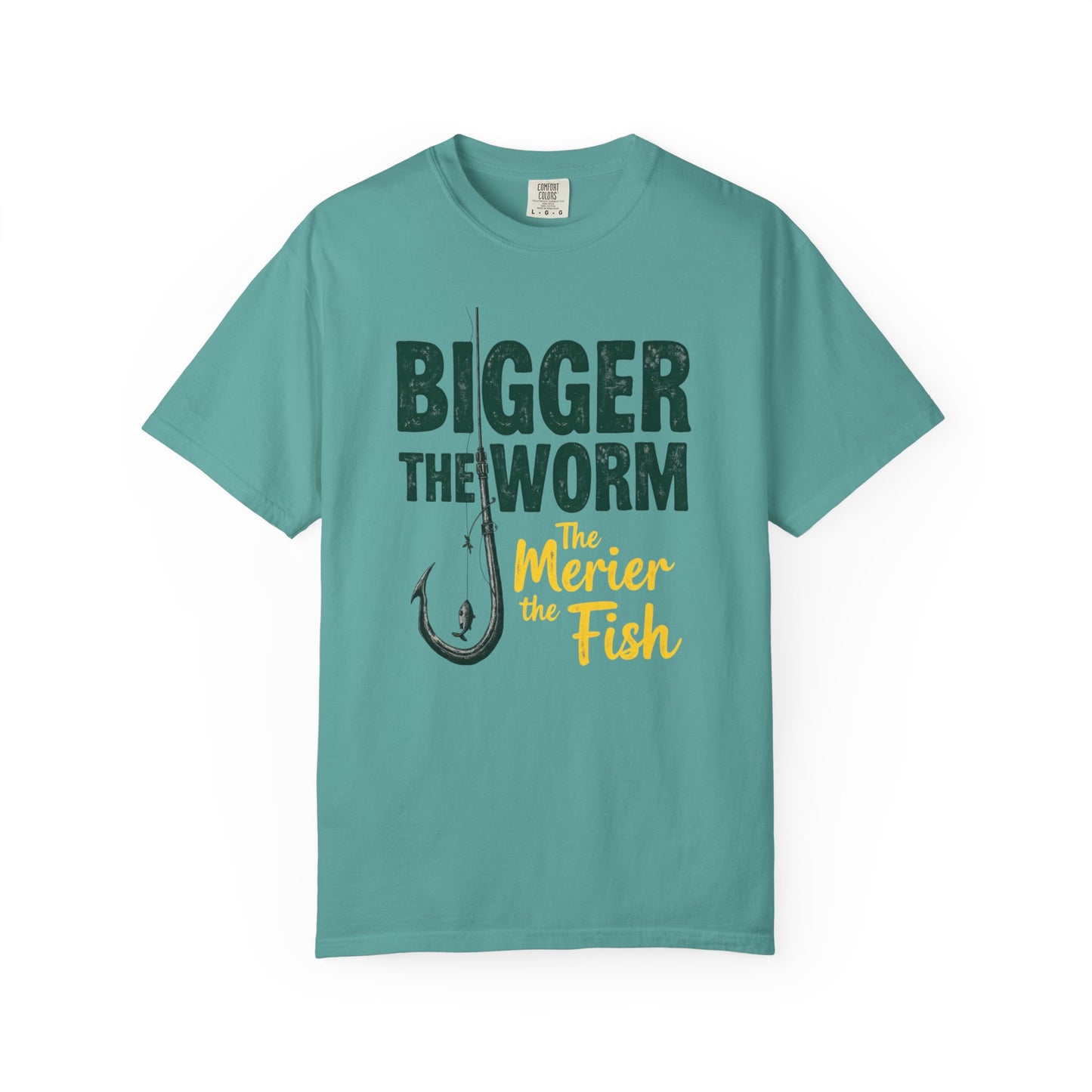 Big Worm Fishing Humor Unisex T-Shirt, Larger Than Life Tee, Gift for Anglers, Fun Outdoors Apparel, Dad's Fishing Day Shirt - Psychonaut Swag