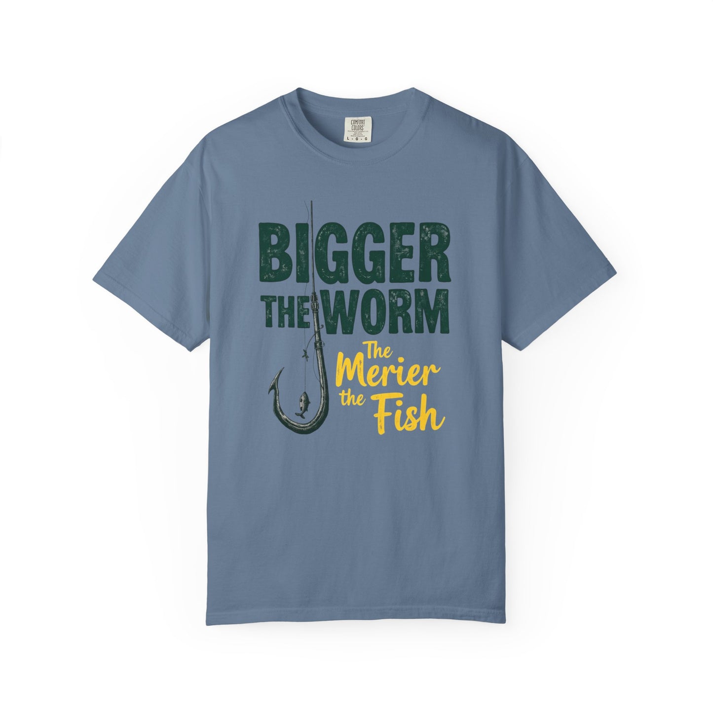 Big Worm Fishing Humor Unisex T-Shirt, Larger Than Life Tee, Gift for Anglers, Fun Outdoors Apparel, Dad's Fishing Day Shirt - Psychonaut Swag