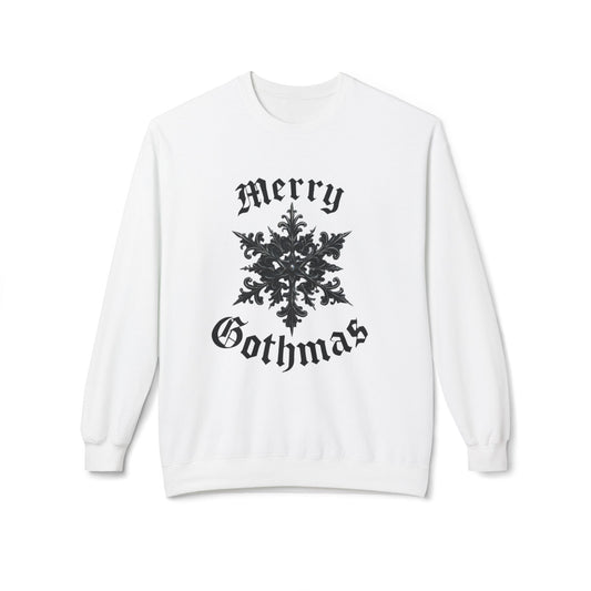 Gothic 'Merry Gothmas' Snowflake Crewneck Sweatshirt