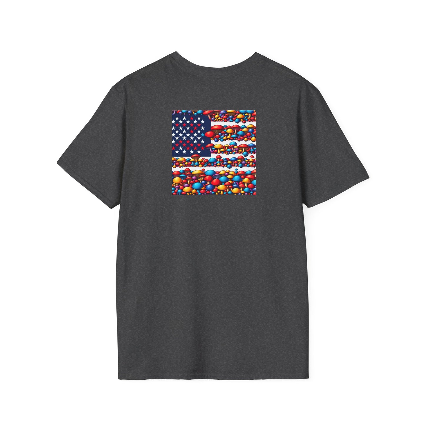 Mushroom flag, Unisex Softstyle T-Shirt - Psychonaut Swag