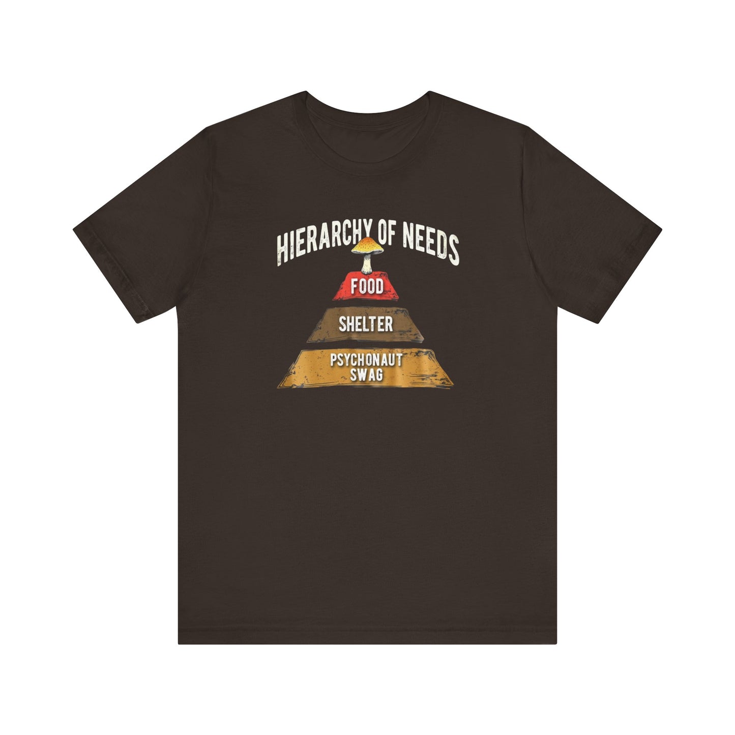 Hierarchy of Needs Tee, Unisex Short Sleeve Shirt, Casual Wear, Gift for Psychonauts, Fun Graphic Shirt, Perfect for Festivals - Psychonaut Swag