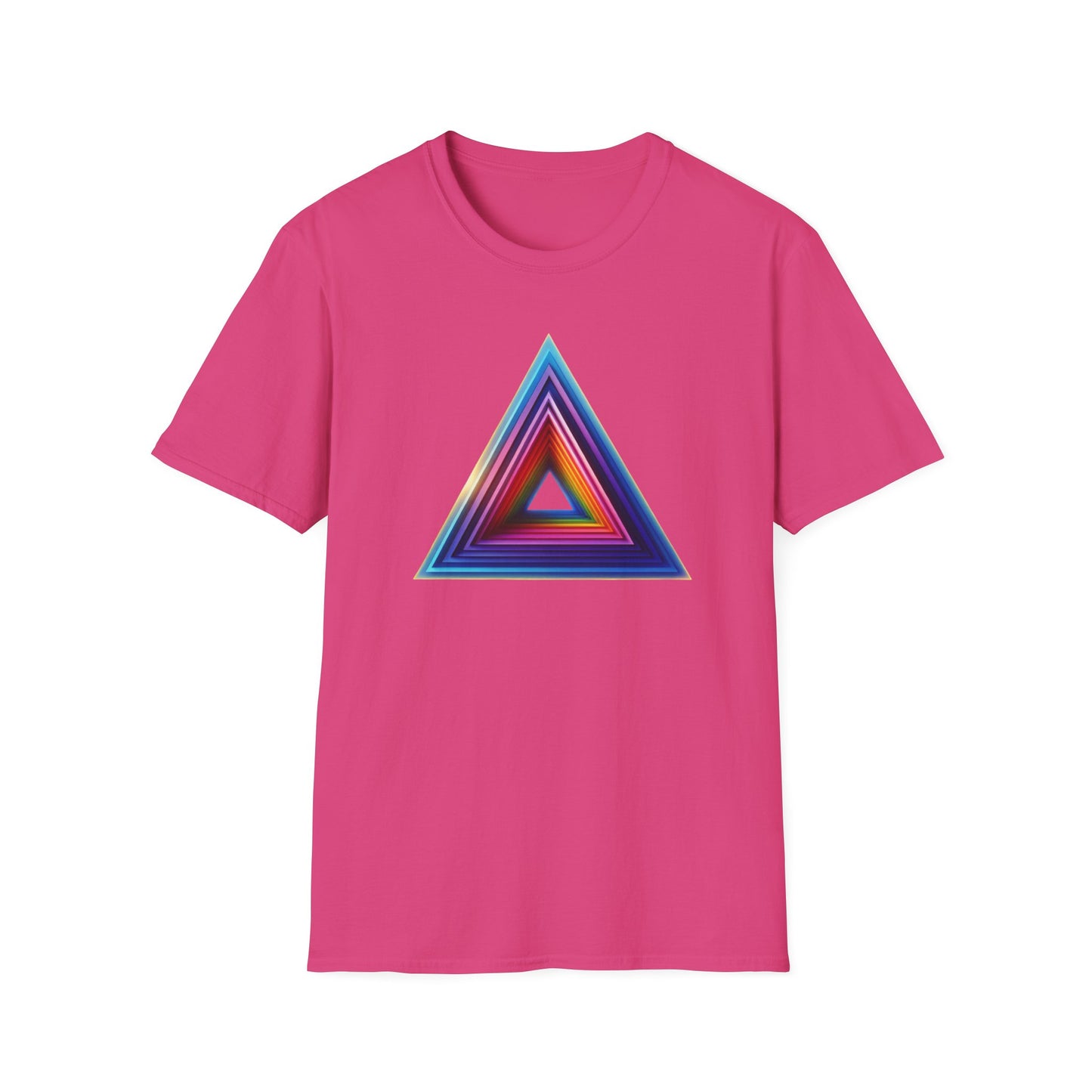 Triangle Rainbow, Unisex Softstyle T-Shirt - Psychonaut Swag