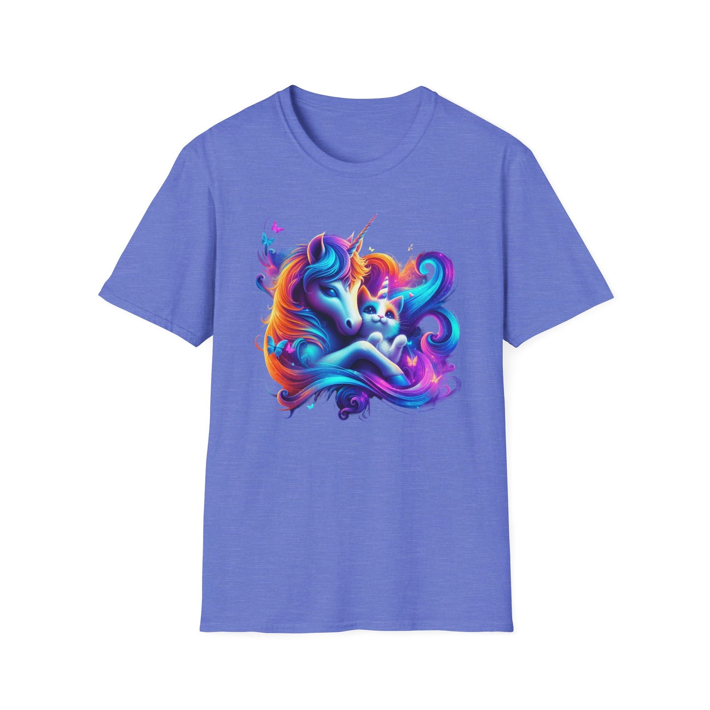 Unicorn with Caticorn Unisex T-Shirt - Magic of Unicorns hugging the Caticorns - Psychonaut Swag