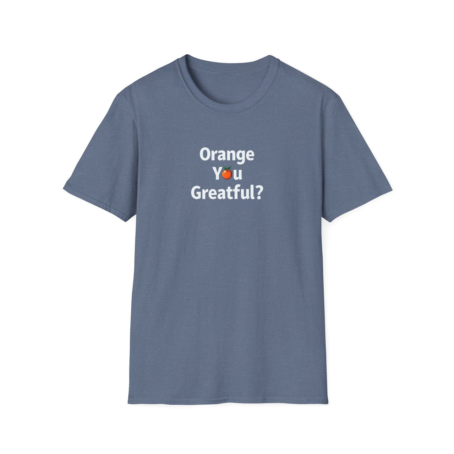 Grateful Orange T-Shirt, Unisex Casual Wear, Thanksgiving Shirt, Fall Vibes Tee, Gift for Friends, Comfortable Everyday Apparel - Psychonaut Swag
