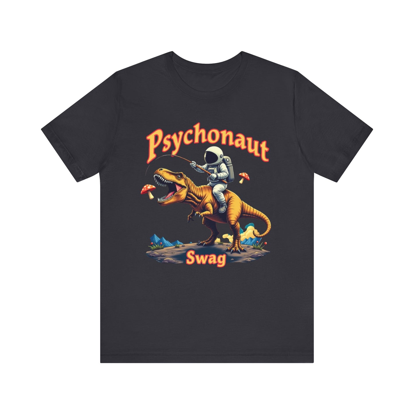 Psychonaut T-Rex Tee - Cool Retro Unisex Jersey Short Sleeve Shirt, Perfect for Gifts, Festivals, and Everyday Wear - Psychonaut Swag