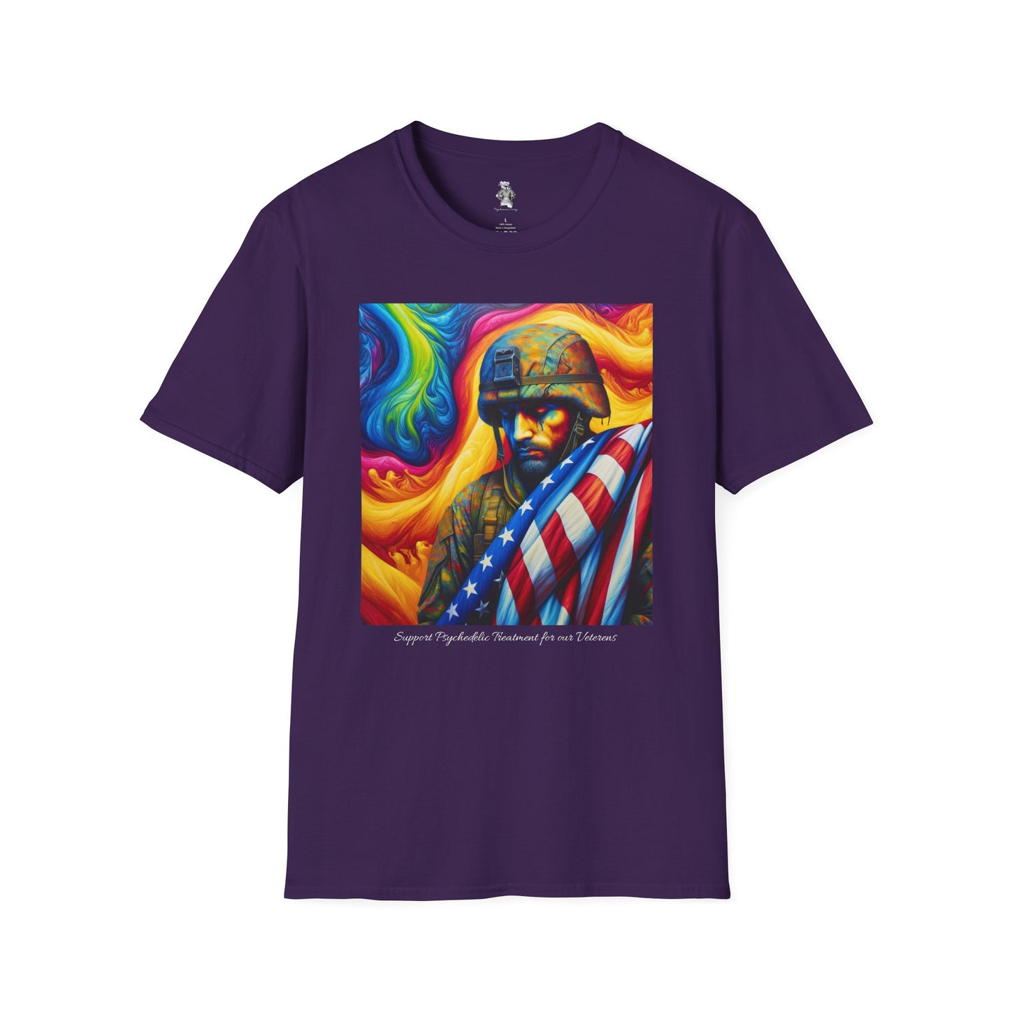 Support Psychedelic Research Awareness for Veterans T-Shirt - Psychonaut Swag