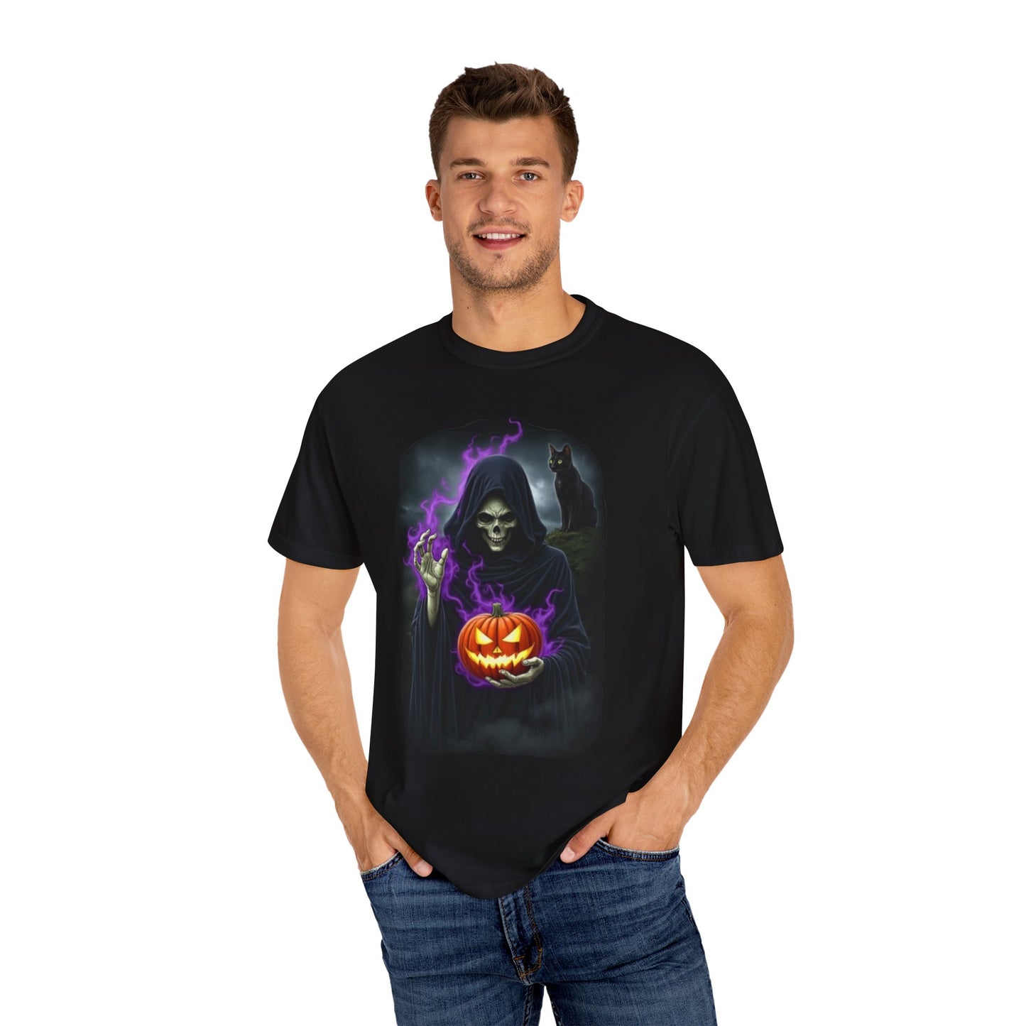Spooky Halloween T-Shirt, Unisex Garment-Dyed Tee, Trick or Treat Shirt, Fall Fashion, Halloween Costume, Gift for Halloween Lovers