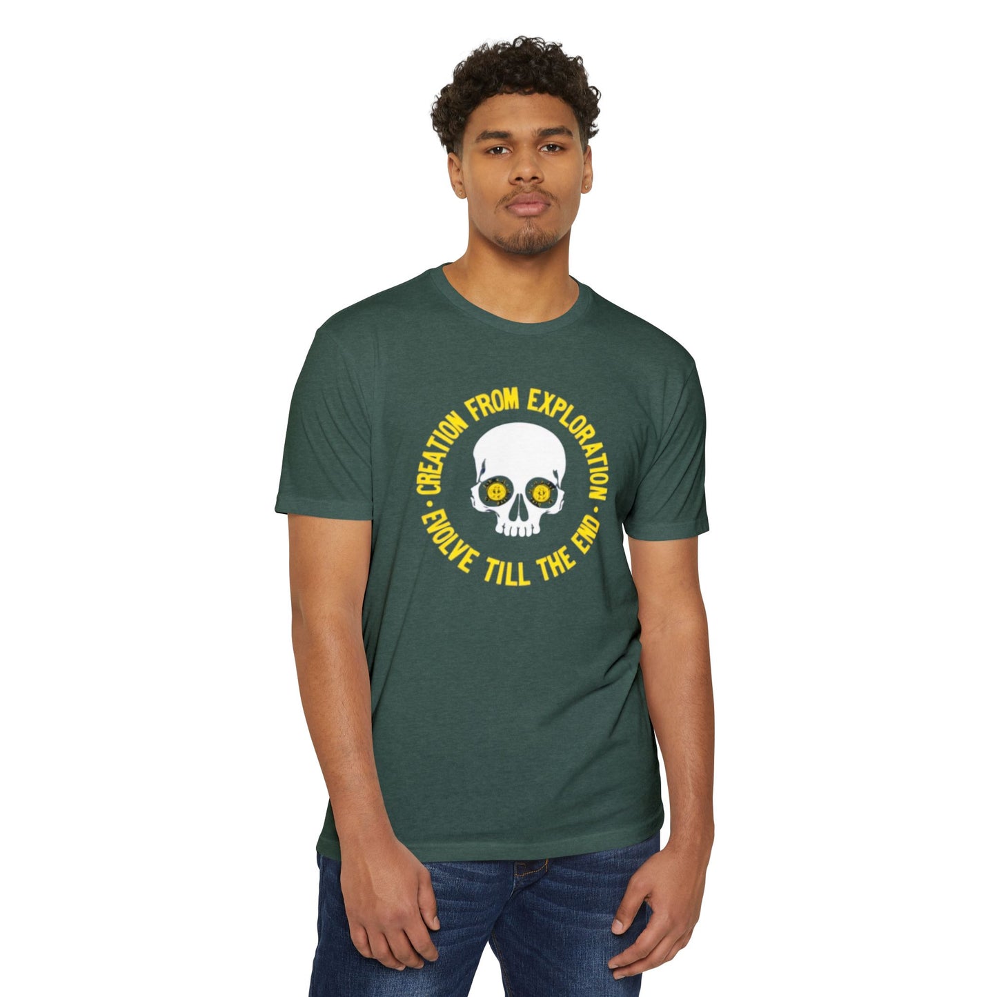 Skull Exploration T-Shirt | Unisex Tee for Adventurers, Fun Graphic Tee, Unique Gift for Explorers, Perfect for Casual Days, Evolution Theme