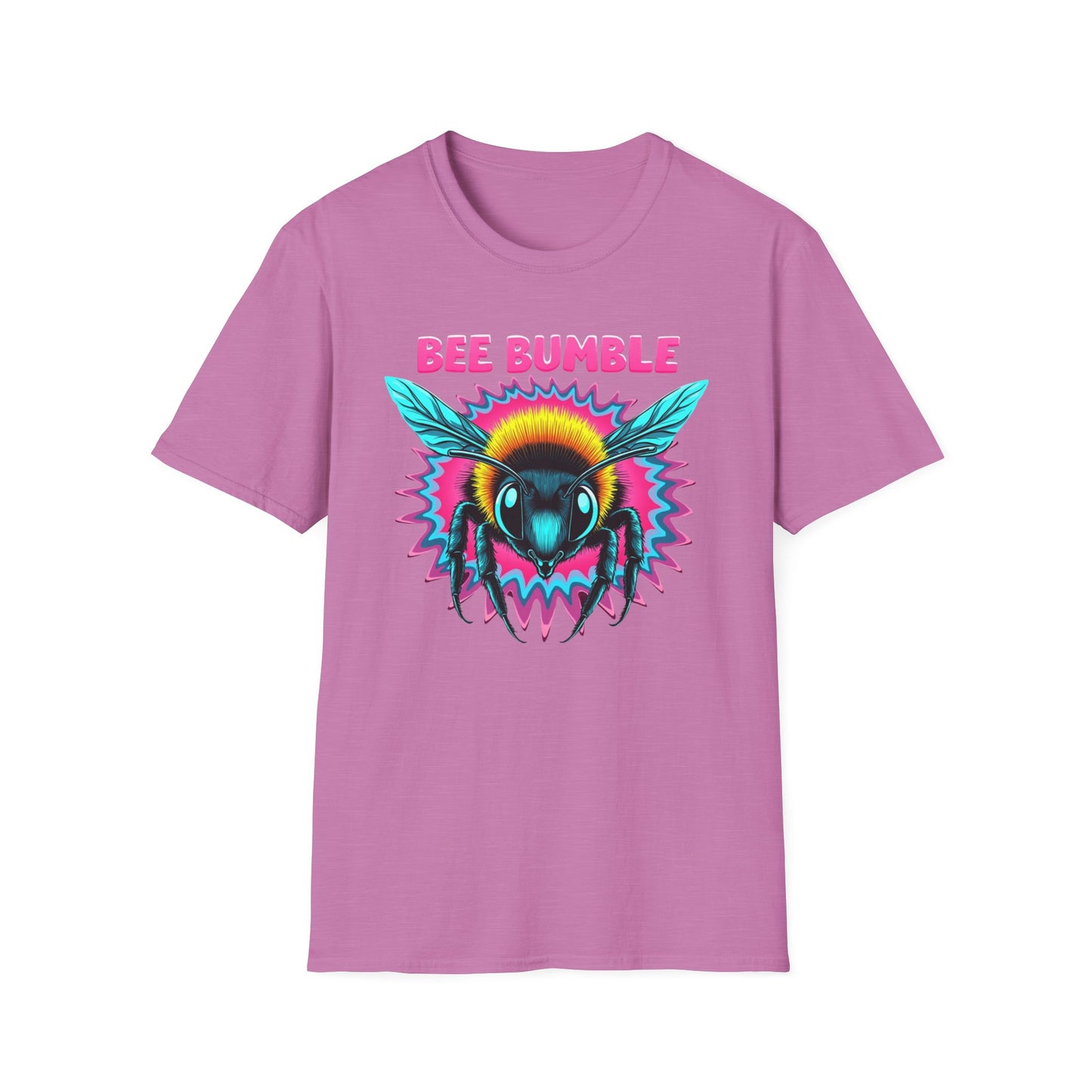 Bee Bumble T-Shirt, Retro Graphic Tee, Softstyle Unisex Shirt, Summer Fashion, Gift for Beekeepers, Eco-Friendly Tee - Psychonaut Swag