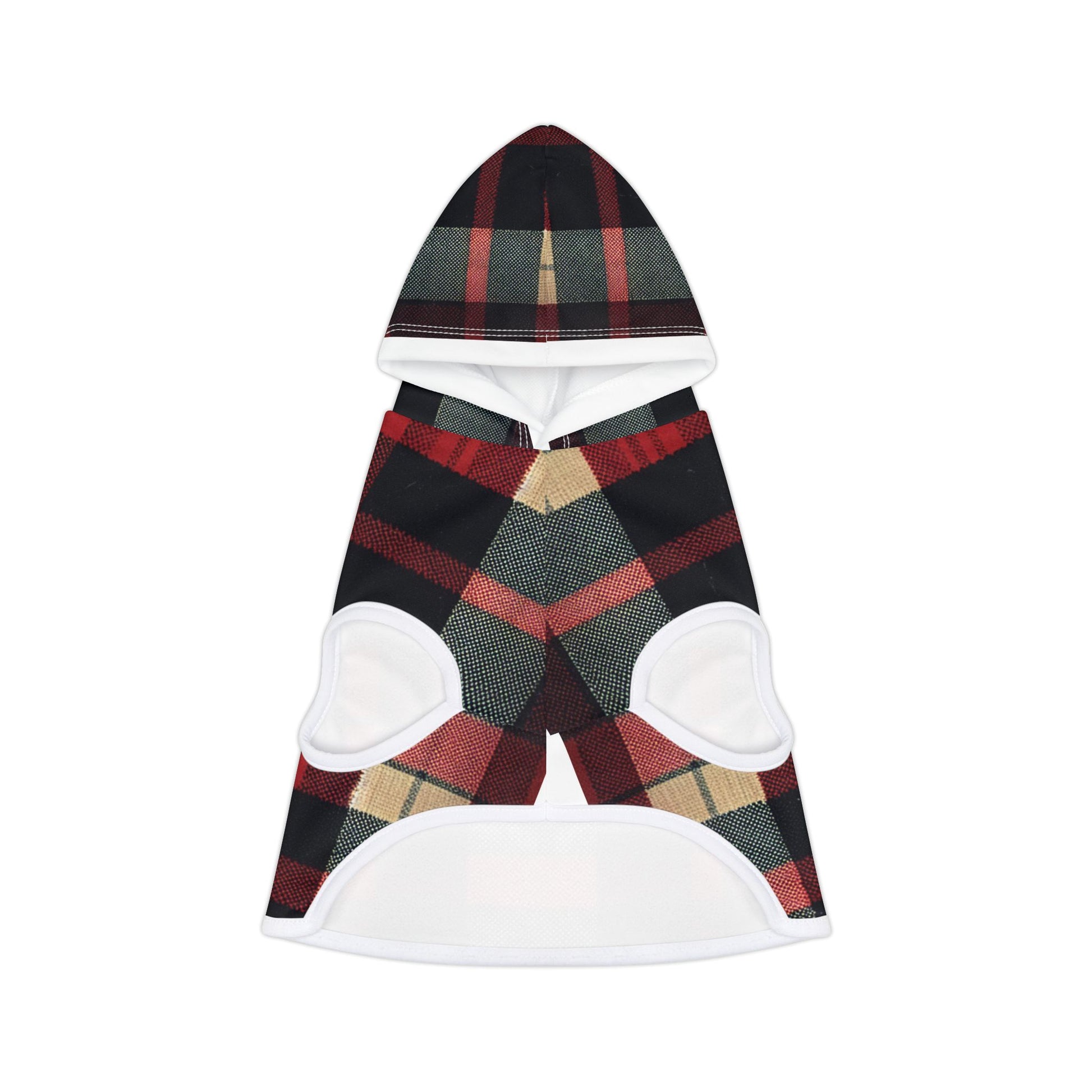 Plaid, red/black, Pet Hoodie, Hoodies for hounds - Psychonaut Swag