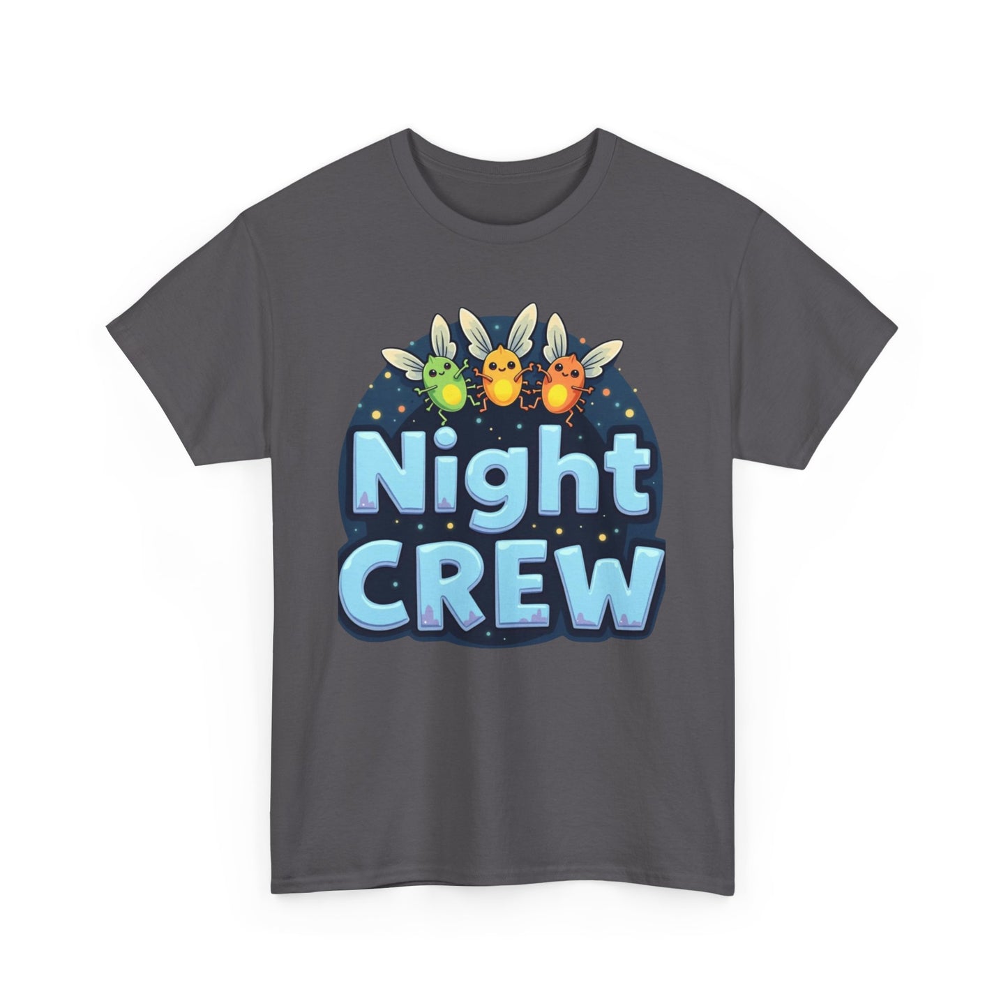 Night Crew Unisex Heavy Cotton Tee, Comfortable Graphic Tee, Great for Parties, Casual Wear, Gift for Friends, Summer Events - Psychonaut Swag