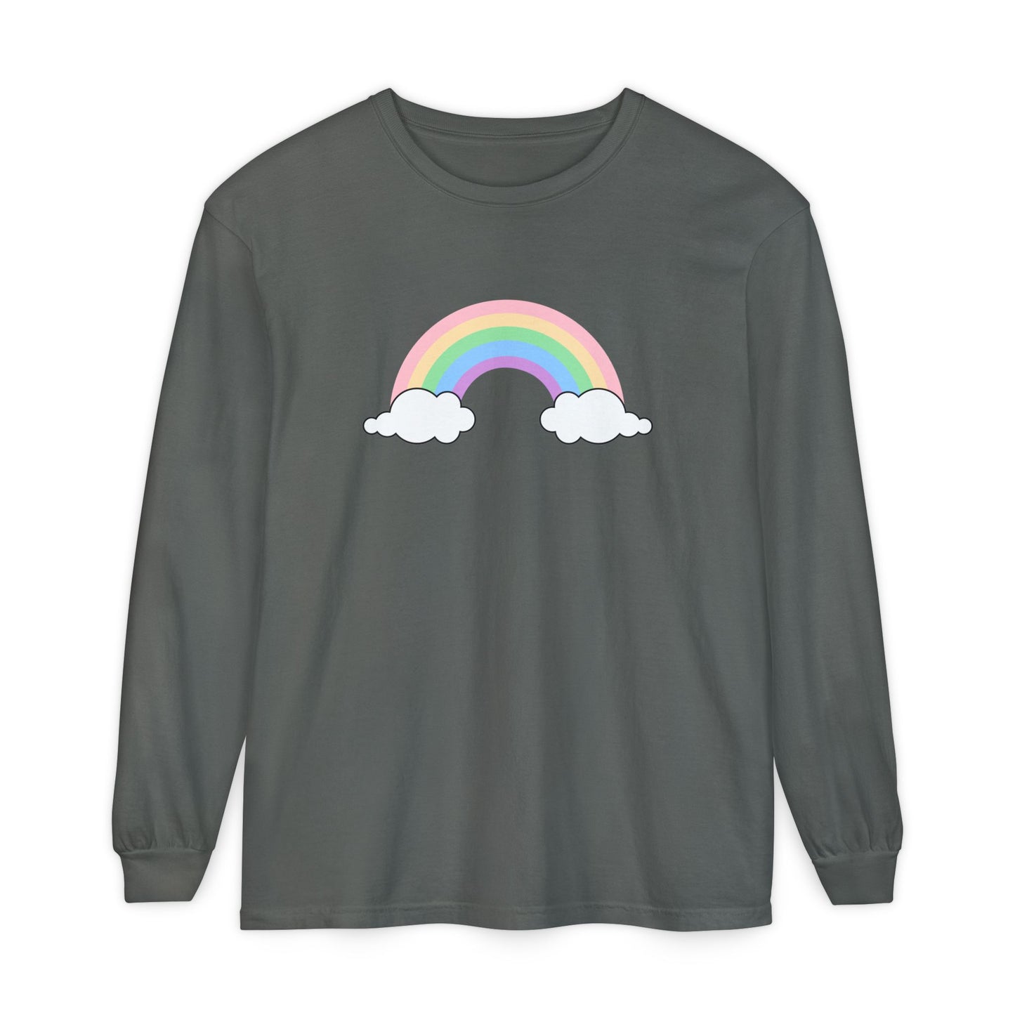 Rainbow, Unisex Garment-dyed Long Sleeve T-Shirt - Psychonaut Swag