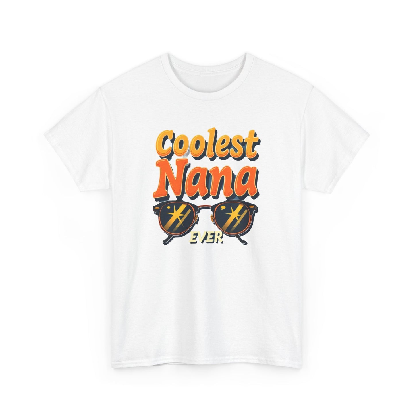 Coolest Nana Ever Unisex Heavy Cotton Tee | Perfect Gift for Grandmothers, Birthday, Mother's Day, Gifts for Her, Family Reunion - Psychonaut Swag