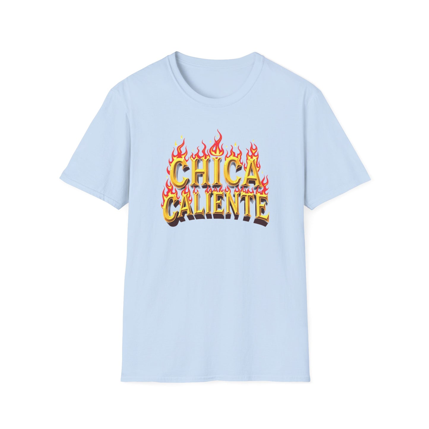 Hot Chick, Flame T-Shirt, Trendy Graphic Tee, Chica Caliente Shirt, Gift for Her, Summer Fashion, Casual Style - Psychonaut Swag