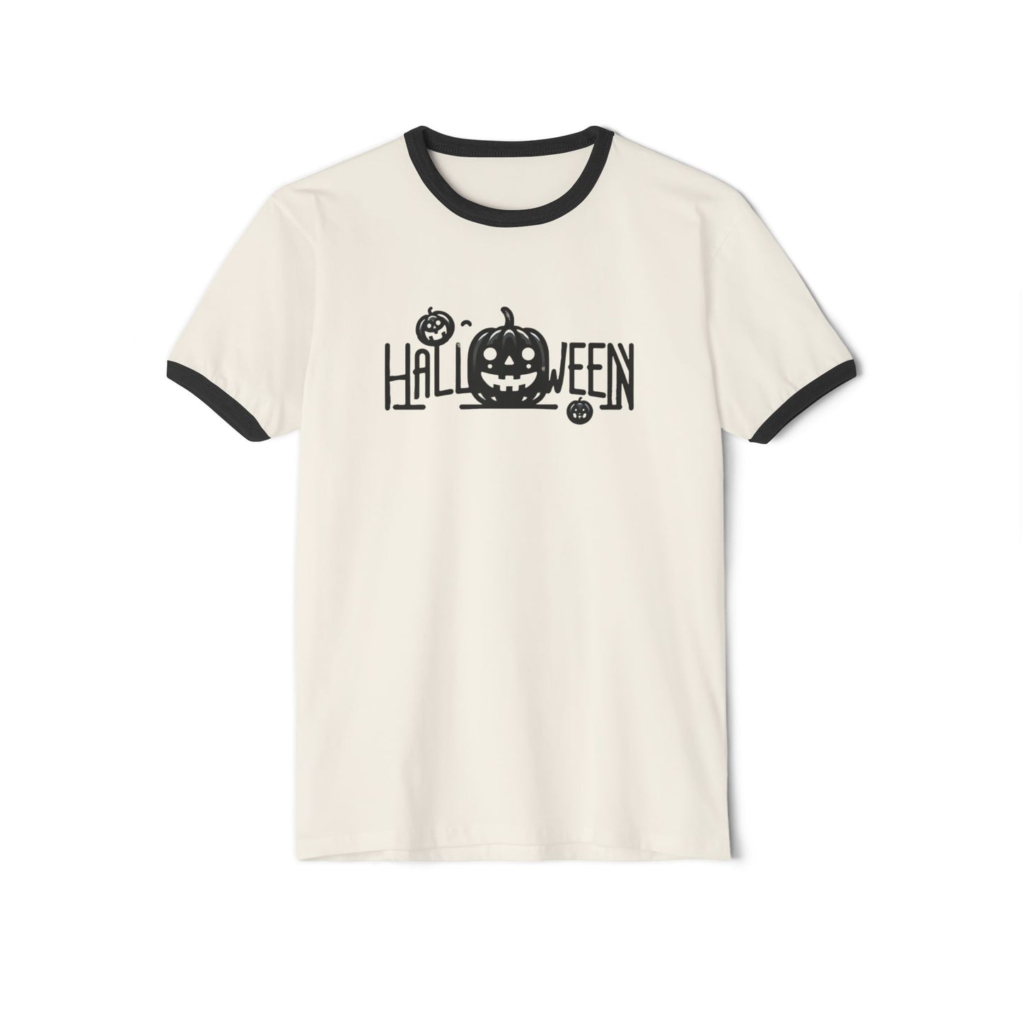 Halloween staple, Unisex Cotton Ringer T-Shirt, Spooky Graphic Tee, Fun Fall Fashion, Halloween Costume Top, Casual Halloween Wear