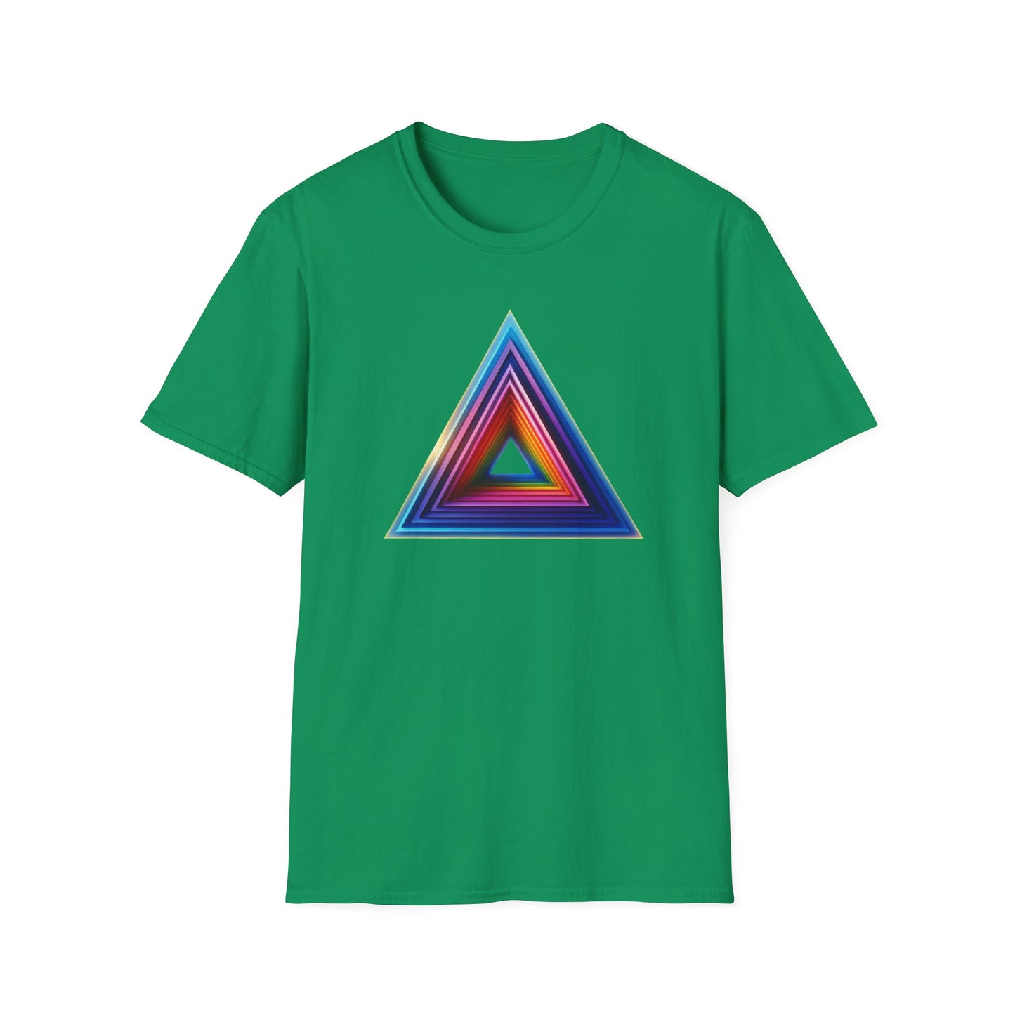 Triangle Rainbow, Unisex Softstyle T-Shirt - Psychonaut Swag