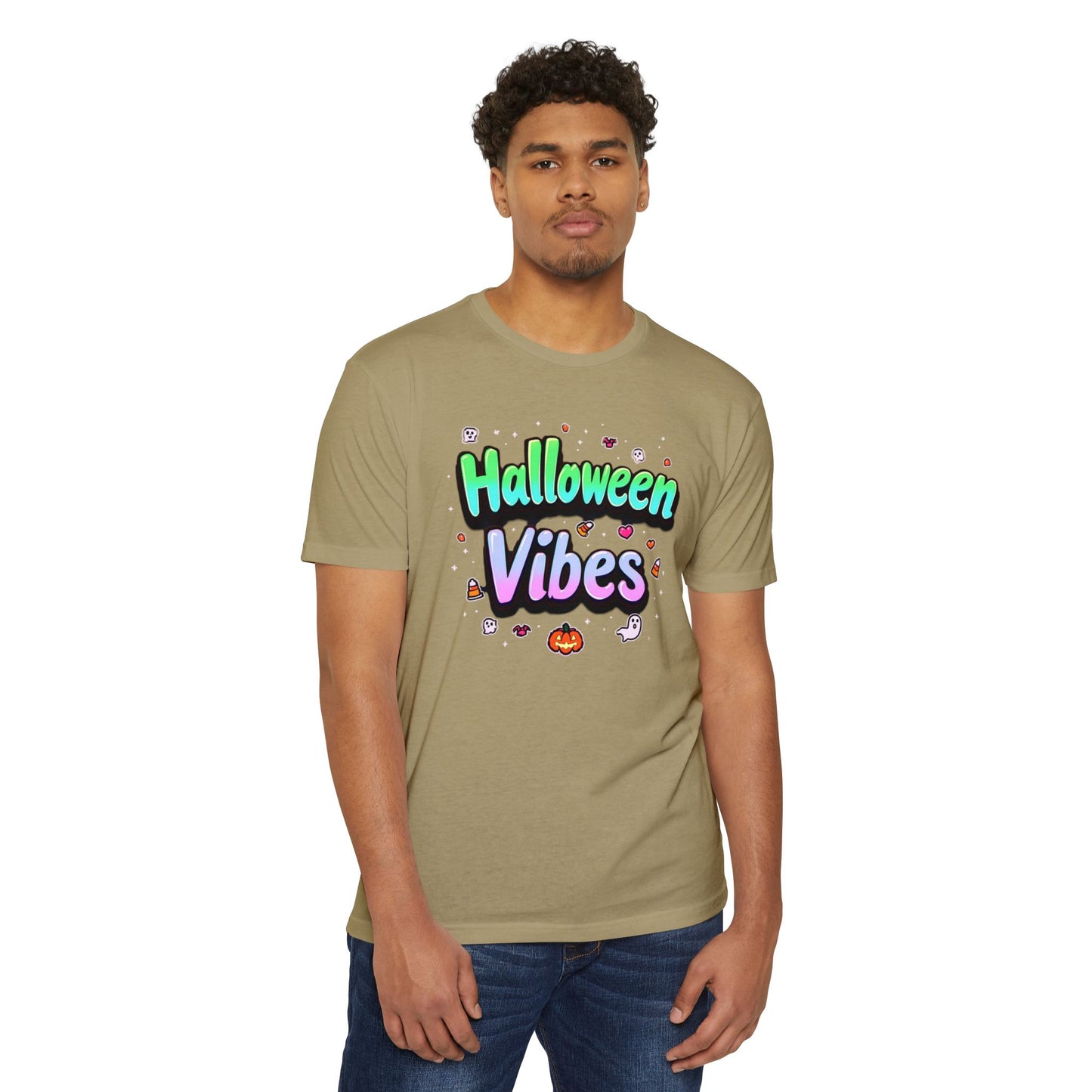 Halloween Vibes tee, Unisex T-Shirt, Spooky Graphic Tee, Fall Fashion, Halloween Costume, Casual Wear, Trick or Treat Shirt