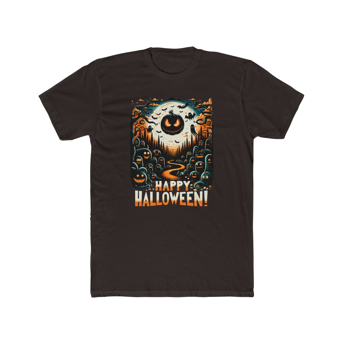 Happy Halloween Graphic Tee, Unisex Cotton Crew Tee, Funny Halloween Shirt, Spooky Apparel, Fall Festive Outfit