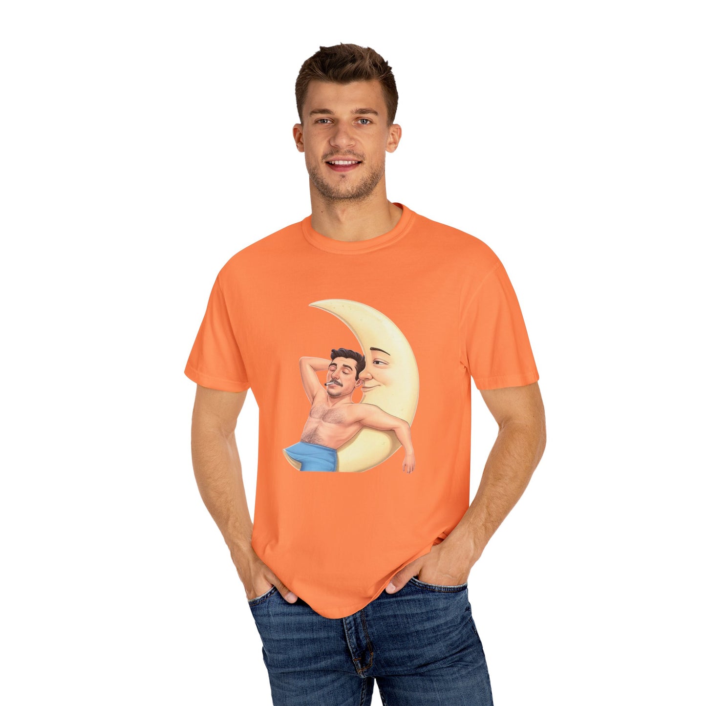 Spark got me to the Moon, Unisex Garment-Dyed T-shirt - Psychonaut Swag