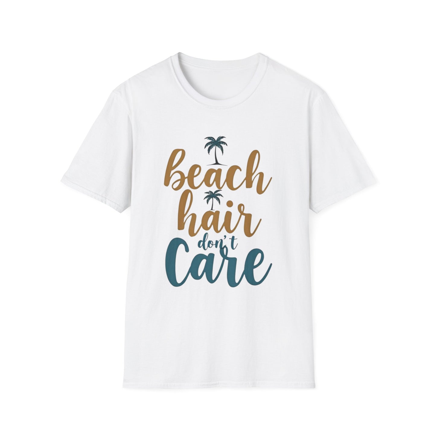 Beach Hair Don't Care Unisex T-Shirt, Summer Vibe Tee, Casual Beachwear, Gift for Beach Lovers, Vacation Attire - Psychonaut Swag