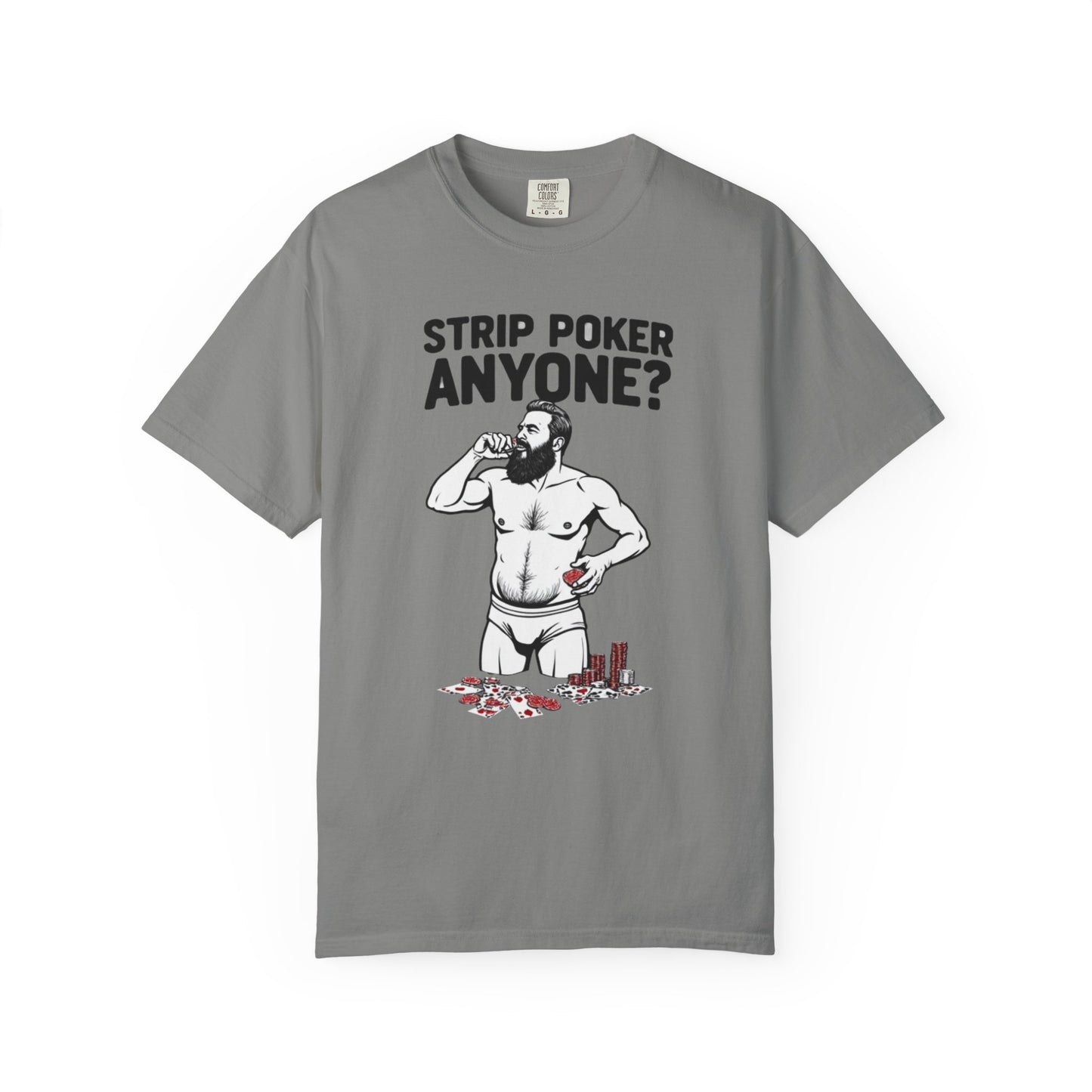 Strip Poker Humor T-Shirt, Funny Gift for Gamers, Men's Casual Tee, Party Outfit, Unique Dad Gift, Birthday or Game Night Attire