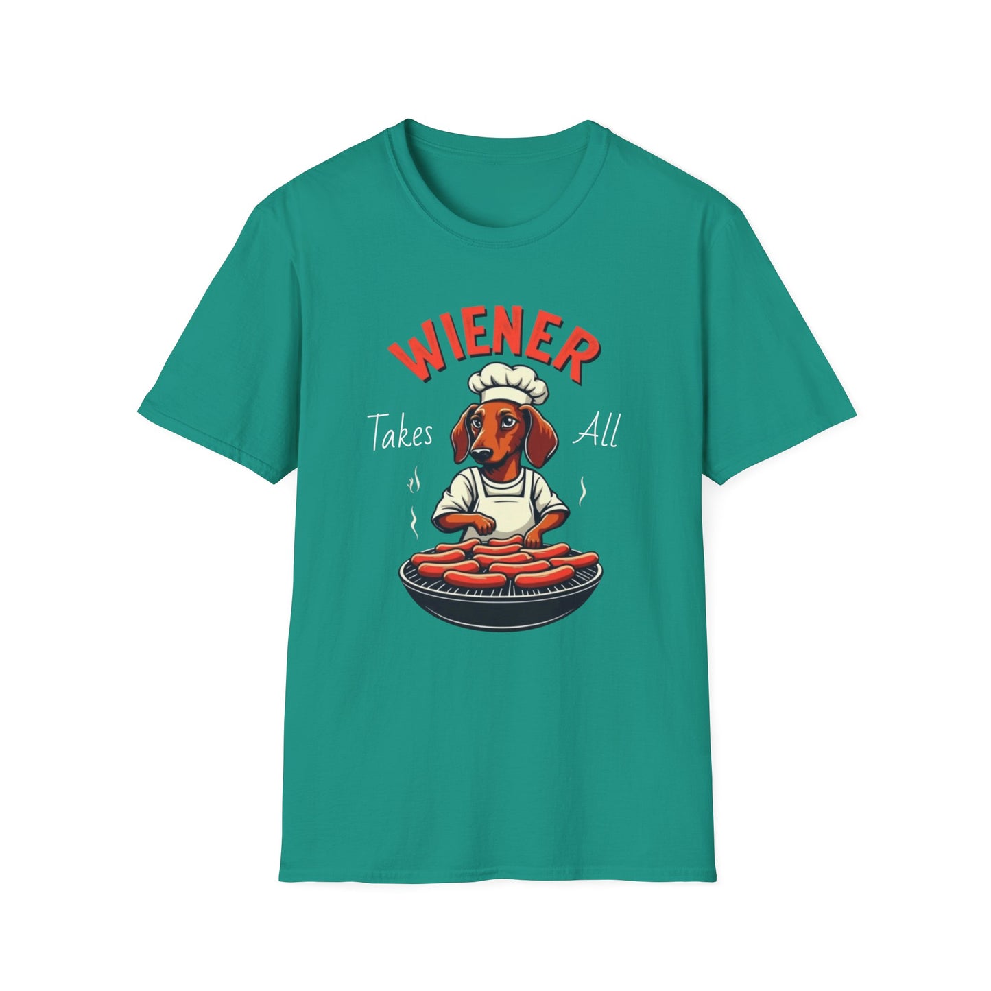 Wiener takes all, Dog Humor T-Shirt, Funny Pet Lover Gift, Cute Dog Tee, Unisex Funny Shirt, Dog Lover's Apparel - Psychonaut Swag