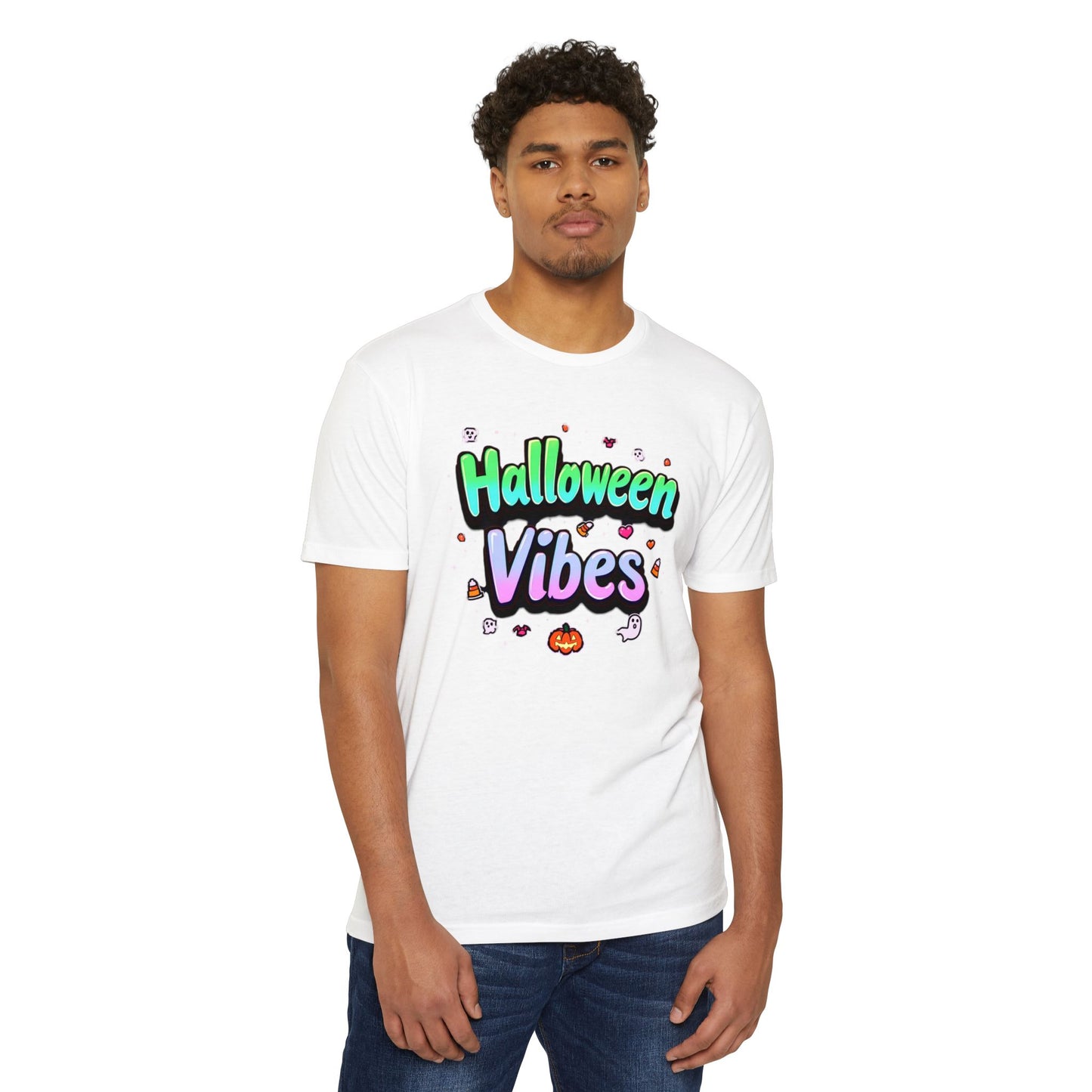 Halloween Vibes tee, Unisex T-Shirt, Spooky Graphic Tee, Fall Fashion, Halloween Costume, Casual Wear, Trick or Treat Shirt