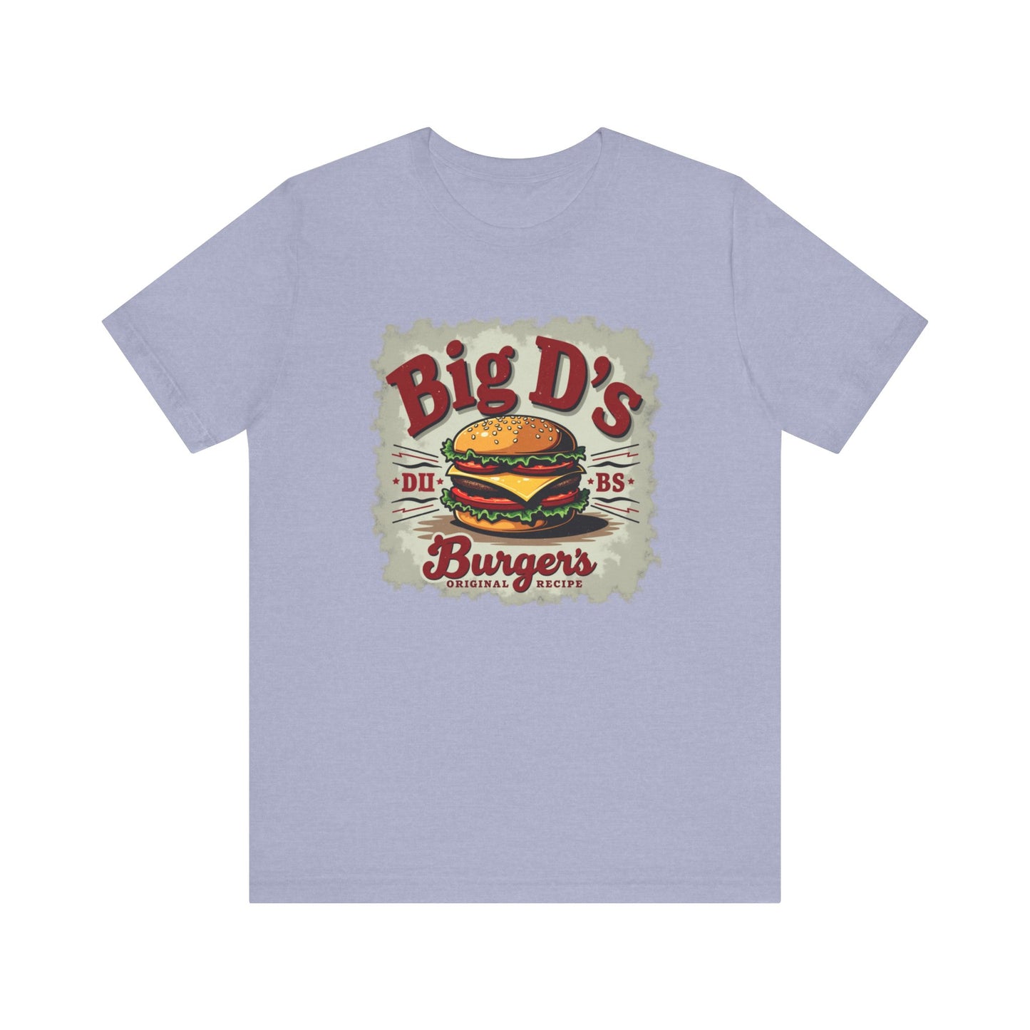 Big D's Burgers Unisex Jersey Tee - Fun Foodie Shirt, Casual Wear, Burger Lover Gift, Retro Fast Food T-Shirt, Summer BBQ Fashion - Psychonaut Swag