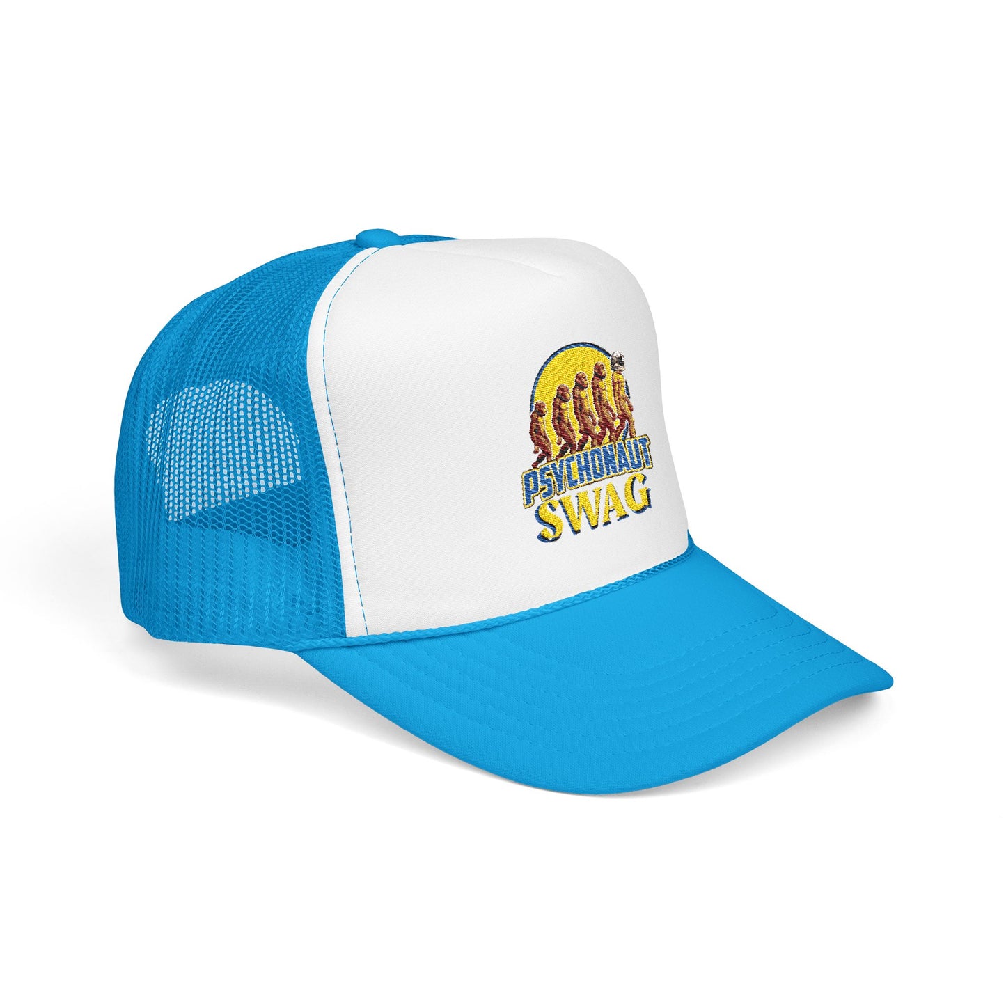 Psychonaut swag small biz, Trucker Hat, Retro Snapback Cap for Festivals, Embroidered Swag for Psychonauts, Perfect Gift for Music Lovers