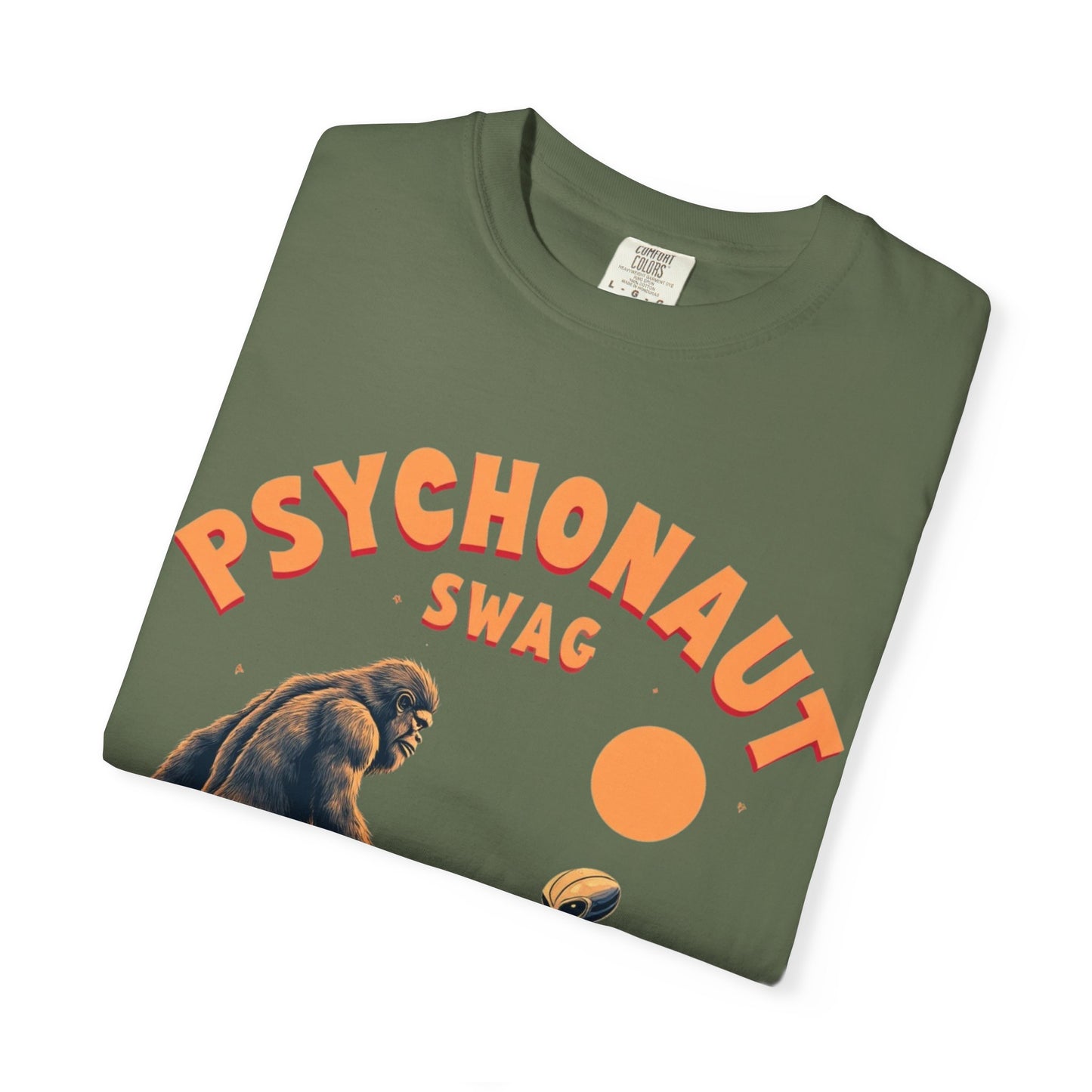Alien vs Bigfoot, Psychonaut Swag Unisex T-Shirt, Funny Graphic Tee, Unique Gift for Gamers, Outdoor Lovers, Birthday, Casual Wear - Psychonaut Swag