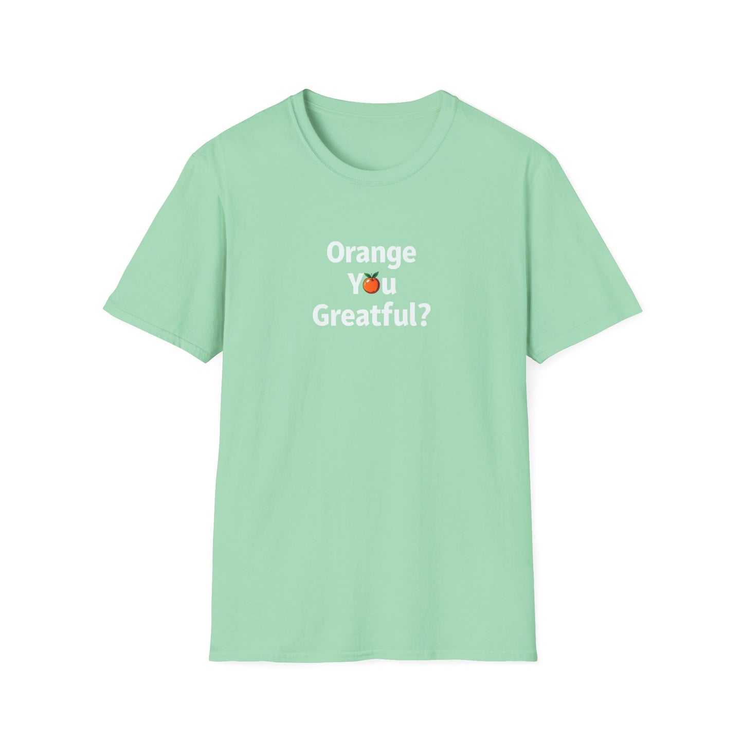 Grateful Orange T-Shirt, Unisex Casual Wear, Thanksgiving Shirt, Fall Vibes Tee, Gift for Friends, Comfortable Everyday Apparel - Psychonaut Swag