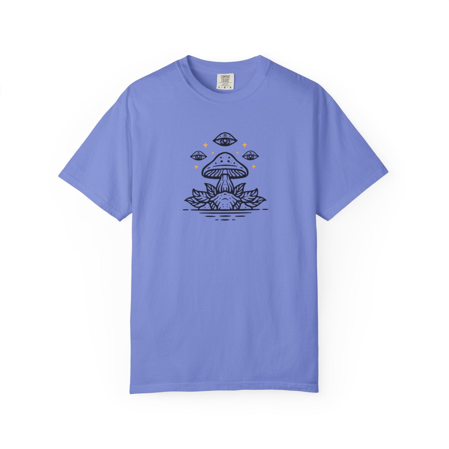 Mushroom Gift from Visitors, Unisex Garment-Dyed T-shirt - Psychonaut Swag