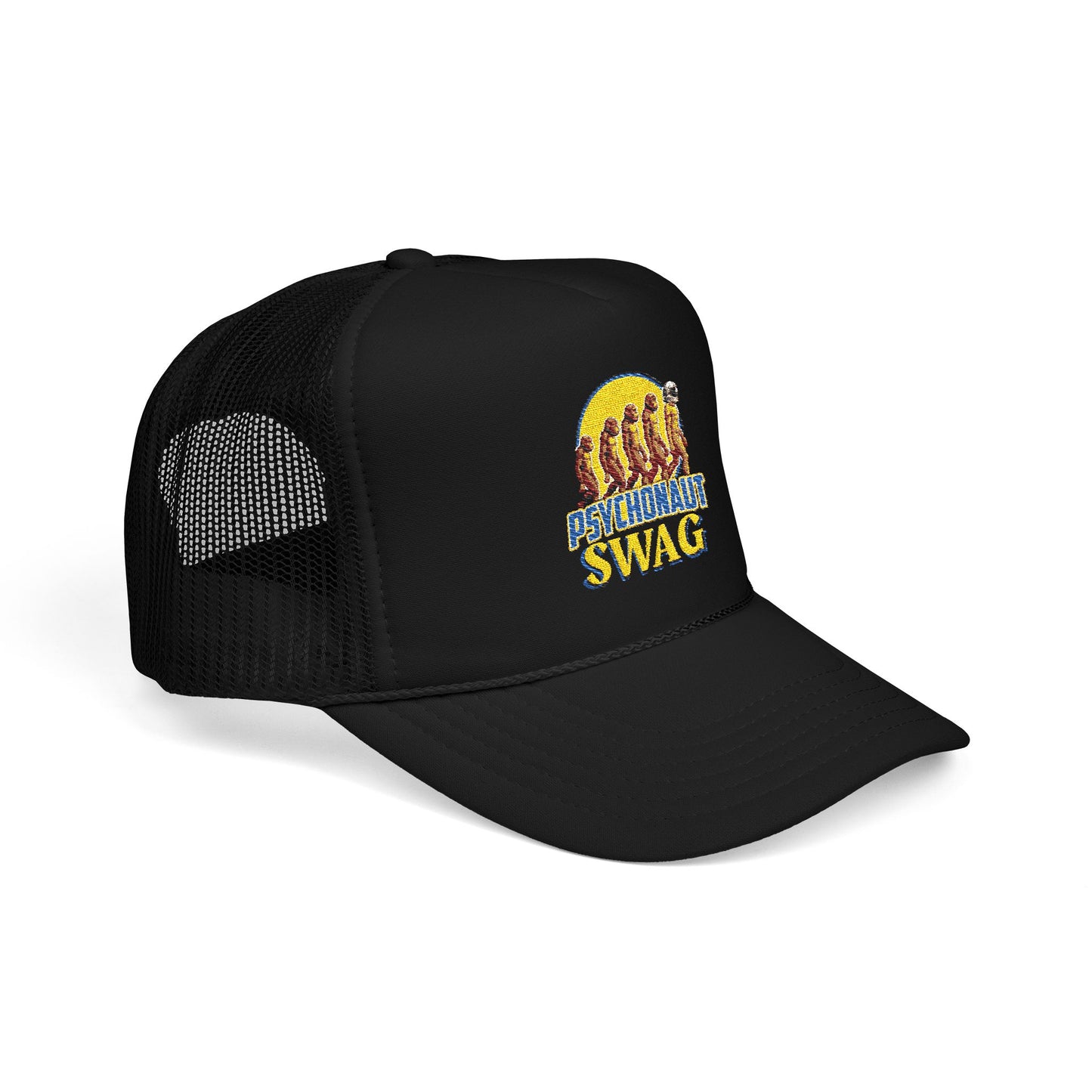 Psychonaut swag small biz, Trucker Hat, Retro Snapback Cap for Festivals, Embroidered Swag for Psychonauts, Perfect Gift for Music Lovers