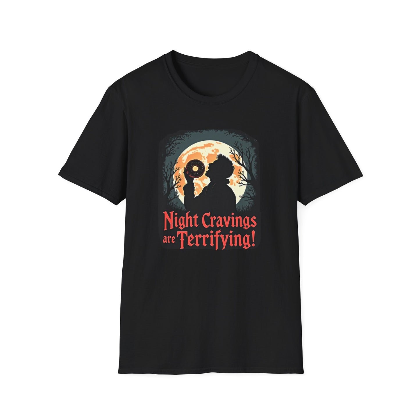 Night Cravings T-Shirt, Halloween Tee, Spooky Gift, Autumn Style, Horror Lovers Apparel, Graphic Shirt