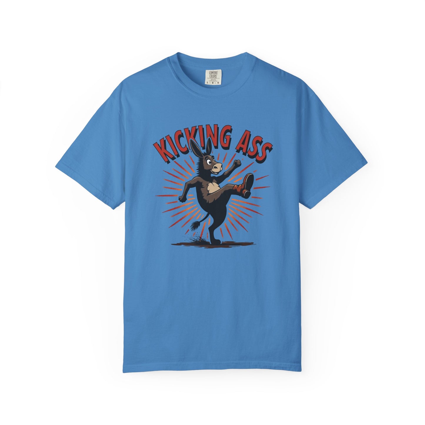 Kicking Donkey, Unisex T-Shirt | Funny Graphic Tee, Casual Wear, Humor Gift, Birthday Surprise, Motivational Apparel - Psychonaut Swag