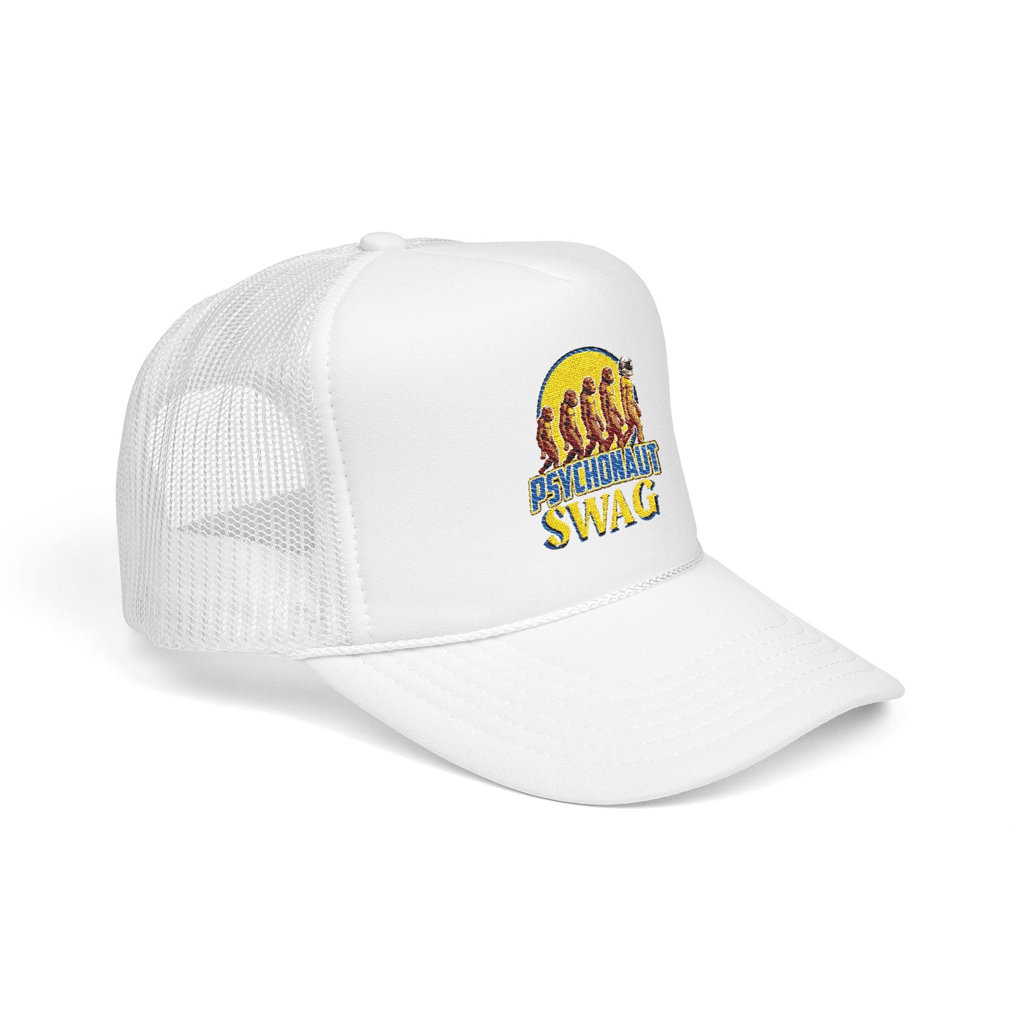 Psychonaut swag small biz, Trucker Hat, Retro Snapback Cap for Festivals, Embroidered Swag for Psychonauts, Perfect Gift for Music Lovers