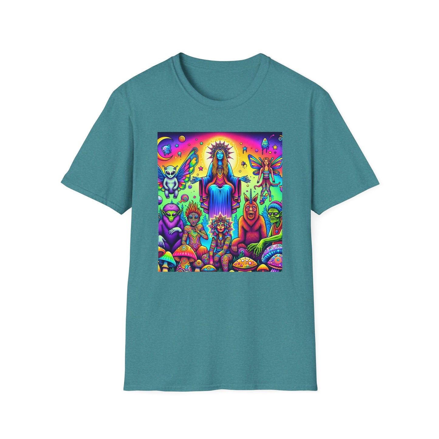 Mythical Creatures Unisex Softstyle T-Shirt - Last Supper Style - Psychonaut Swag