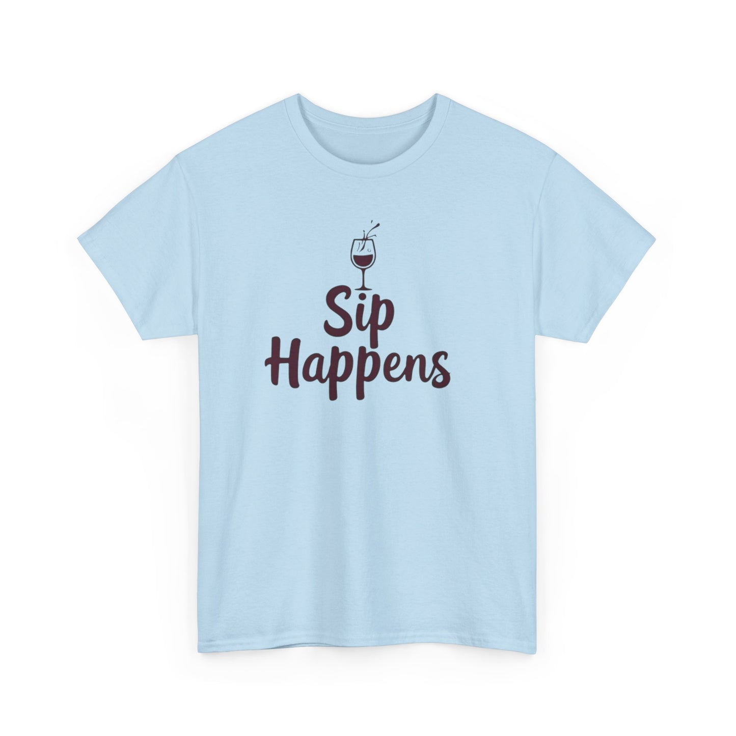 Sip Happens Unisex Heavy Cotton Tee - Funny Graphic Shirt, Casual Wear, Gift for Coffee Lovers, Everyday Comfort, Birthday Party T-Shirt - Psychonaut Swag