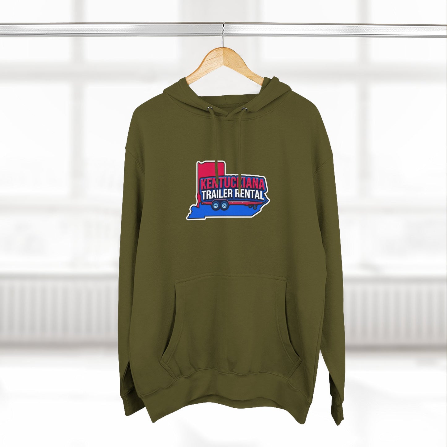 Kentuckiana Trailer Rental Hoodie | Cozy Casual Wear, Perfect for Road Trips, Gift for Outdoor Enthusiasts, Iconic Travel Style