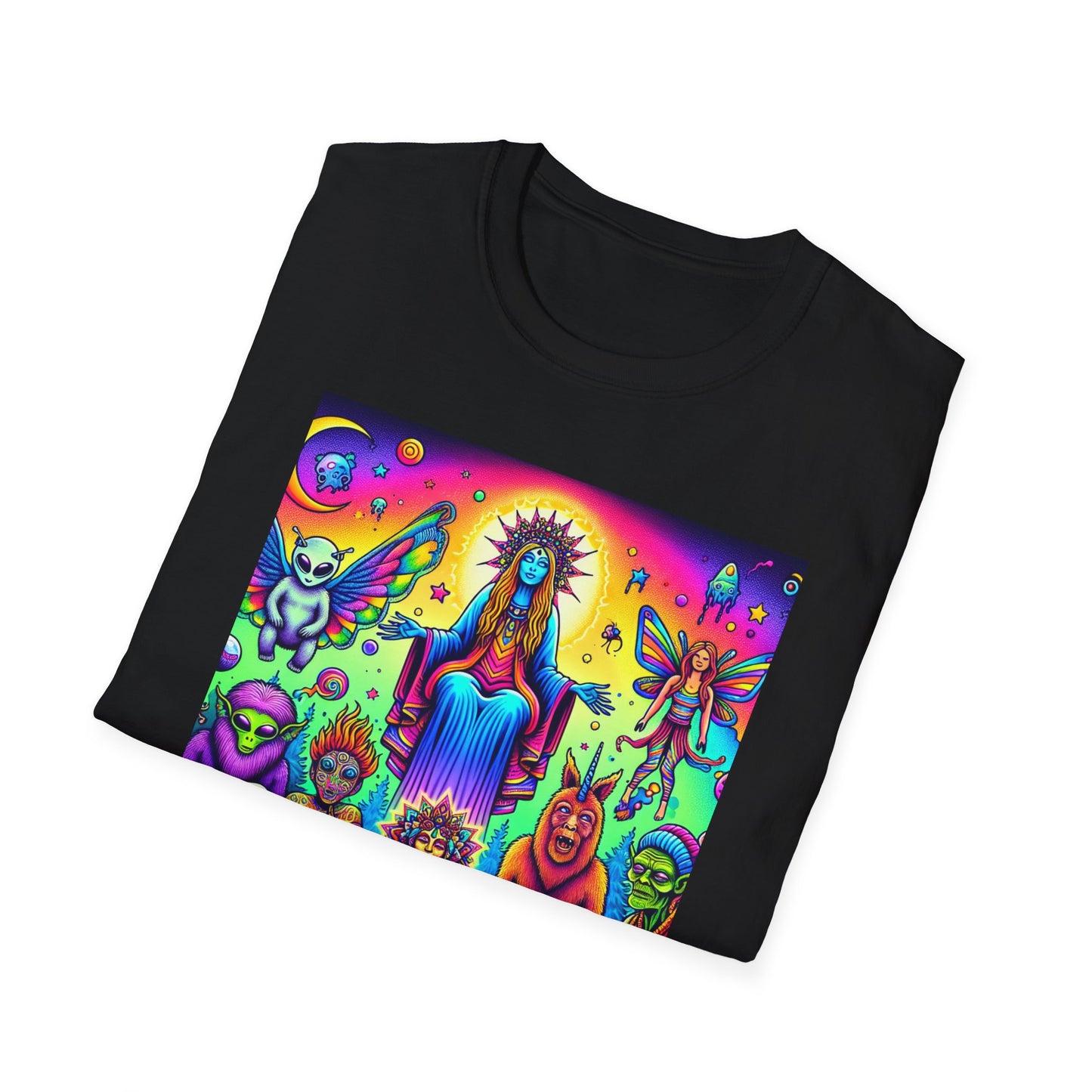 Mythical Creatures Unisex Softstyle T-Shirt - Last Supper Style - Psychonaut Swag