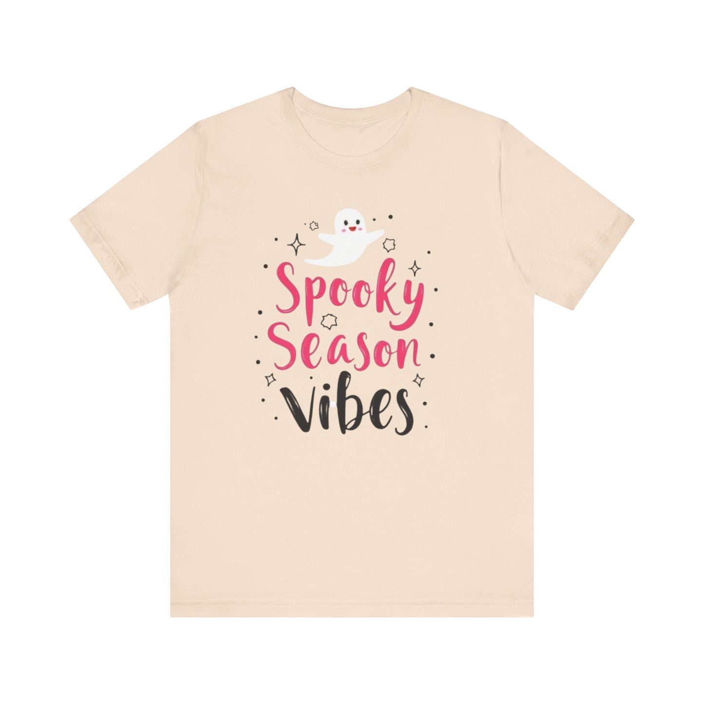 Spooky Season Vibes Tee, Halloween T-Shirt, Unisex Ghost Shirt, Cute Fall Apparel, Casual Halloween Outfit, Halloween Gift