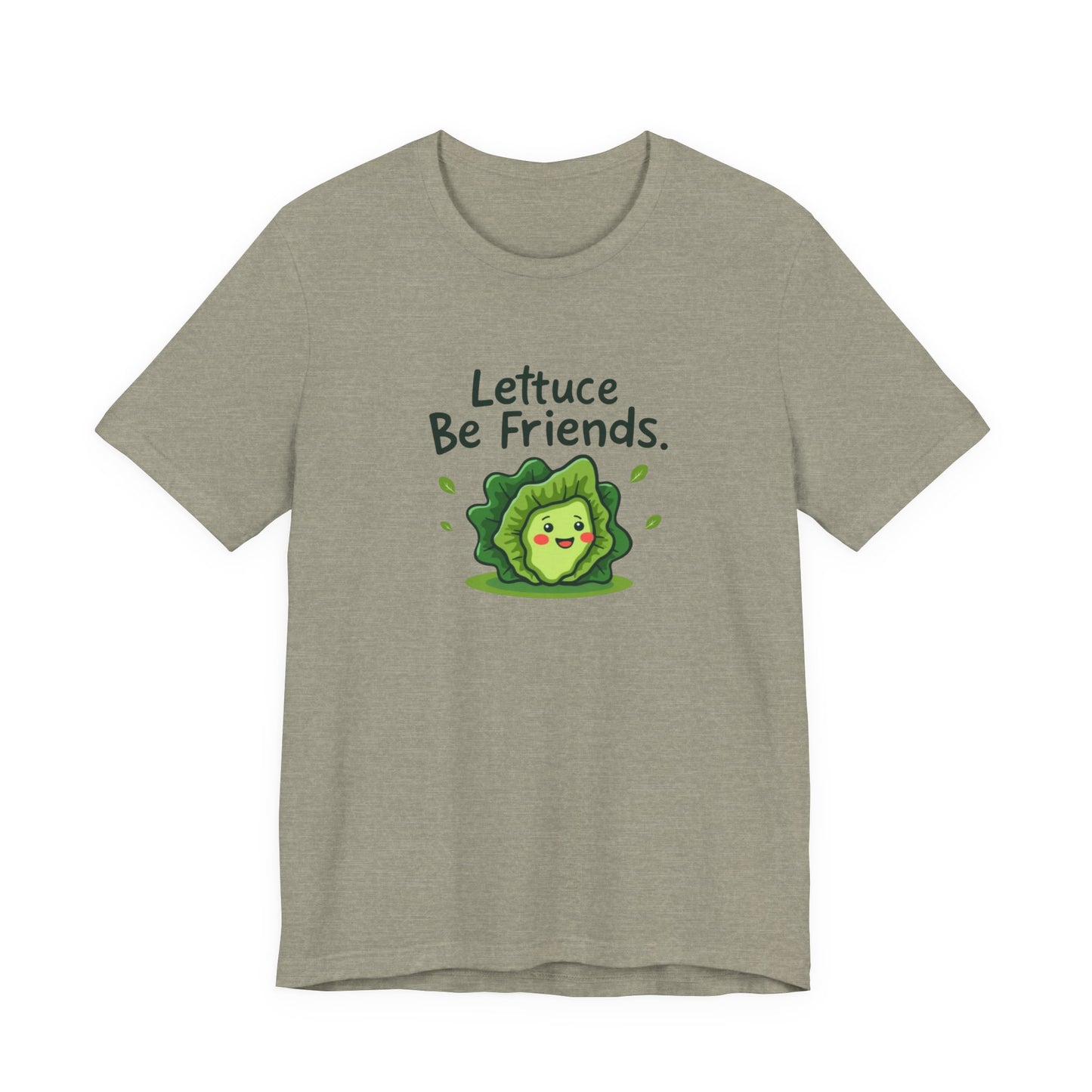 Lettuce Be Friends, Unisex Tee, Casual Wear, Gift for Vegetarians, Summer T-Shirt, Eco-Friendly Apparel - Psychonaut Swag