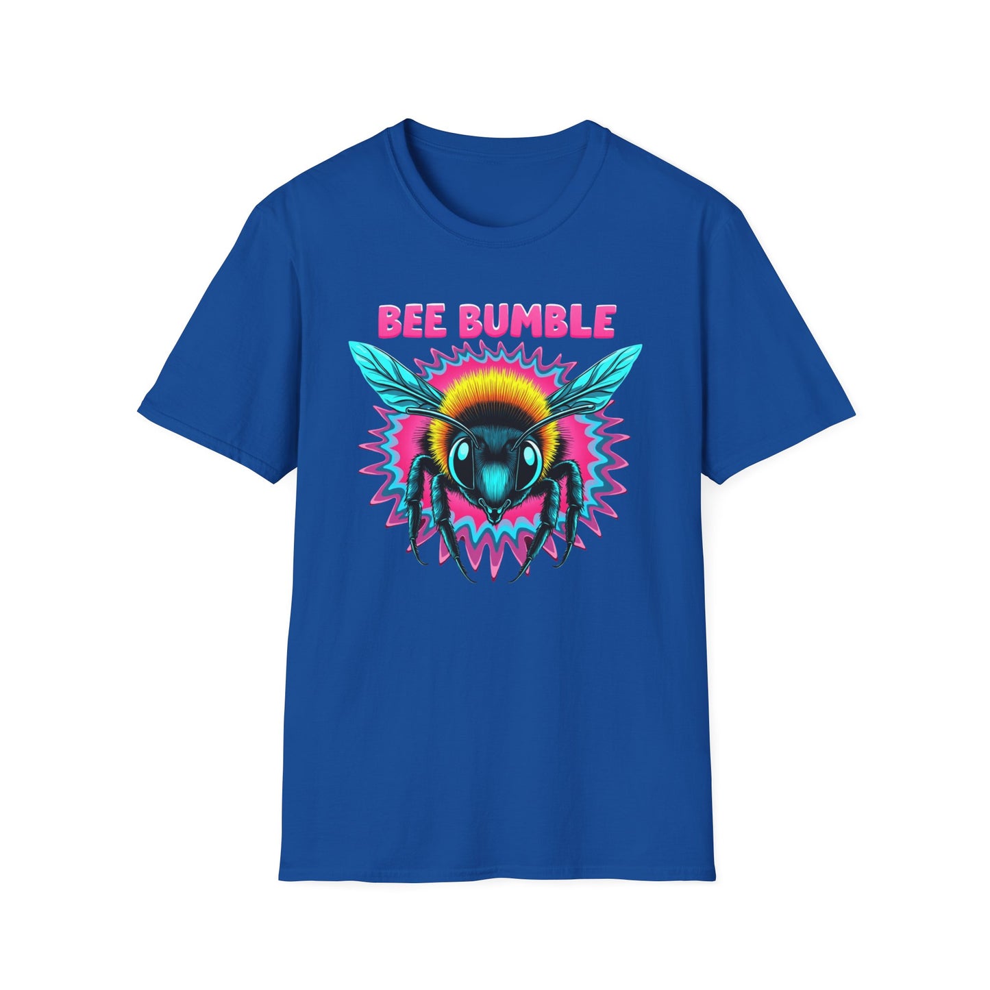 Bee Bumble T-Shirt, Retro Graphic Tee, Softstyle Unisex Shirt, Summer Fashion, Gift for Beekeepers, Eco-Friendly Tee - Psychonaut Swag